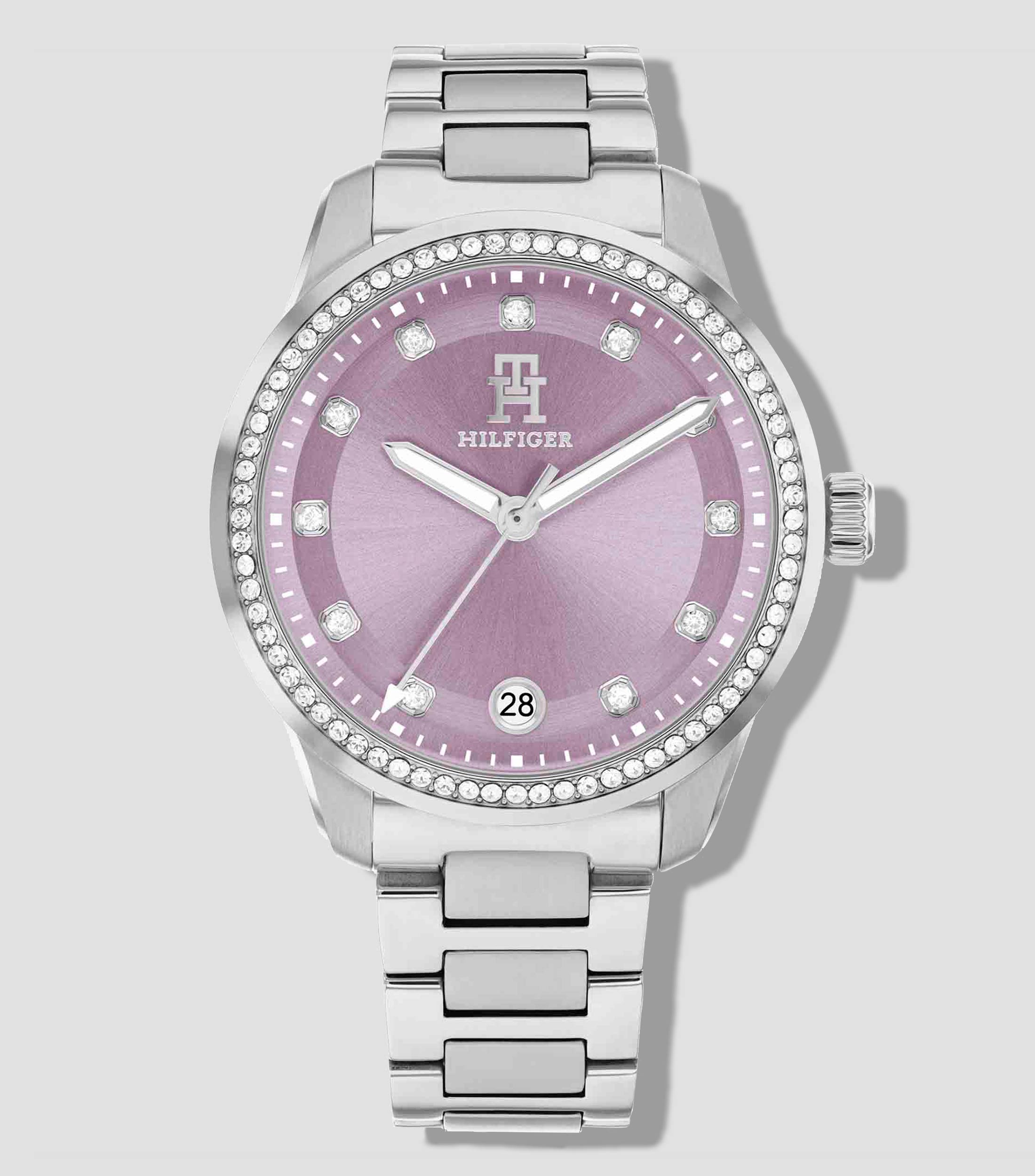 Reloj para Mujer Crystals Deportivo, Plateado