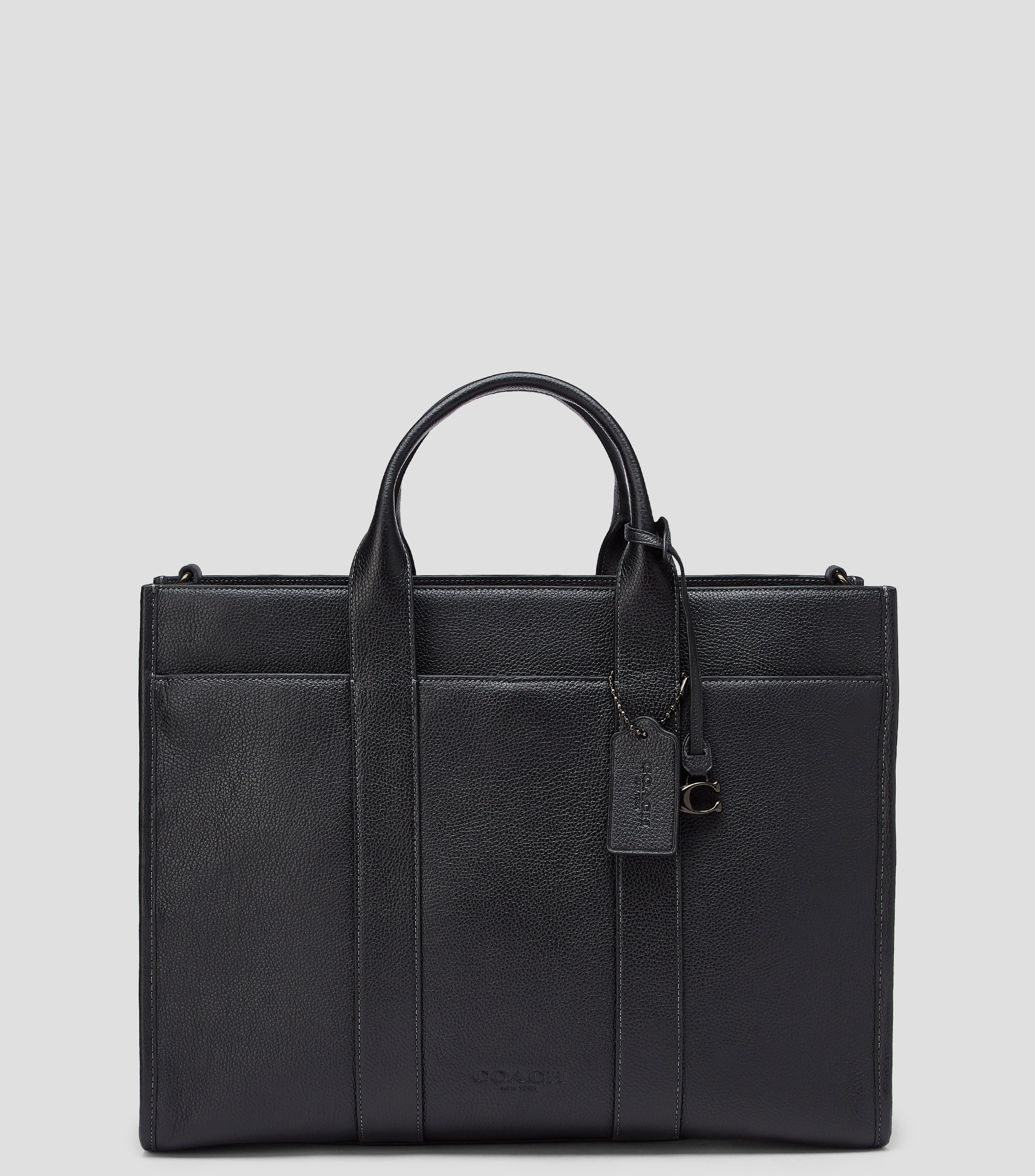 Bolso Tote Wesley negro en piel Hombre