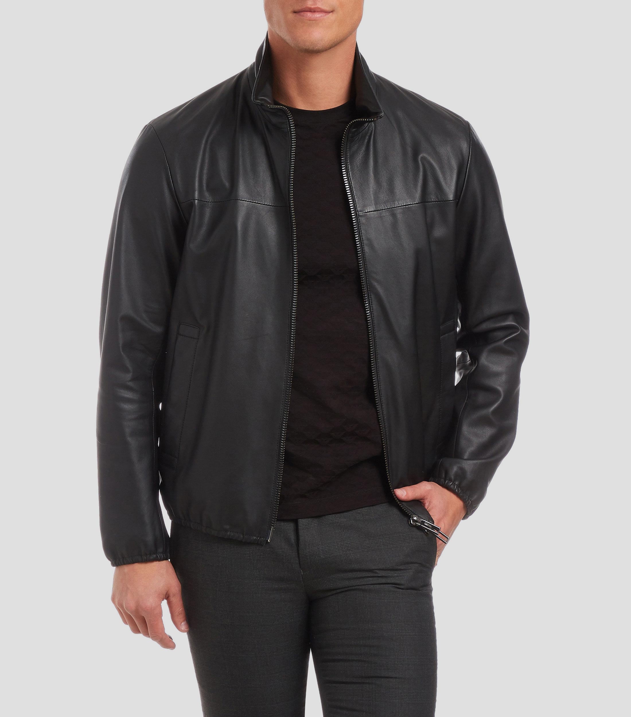 Chamarra de outlet piel armani