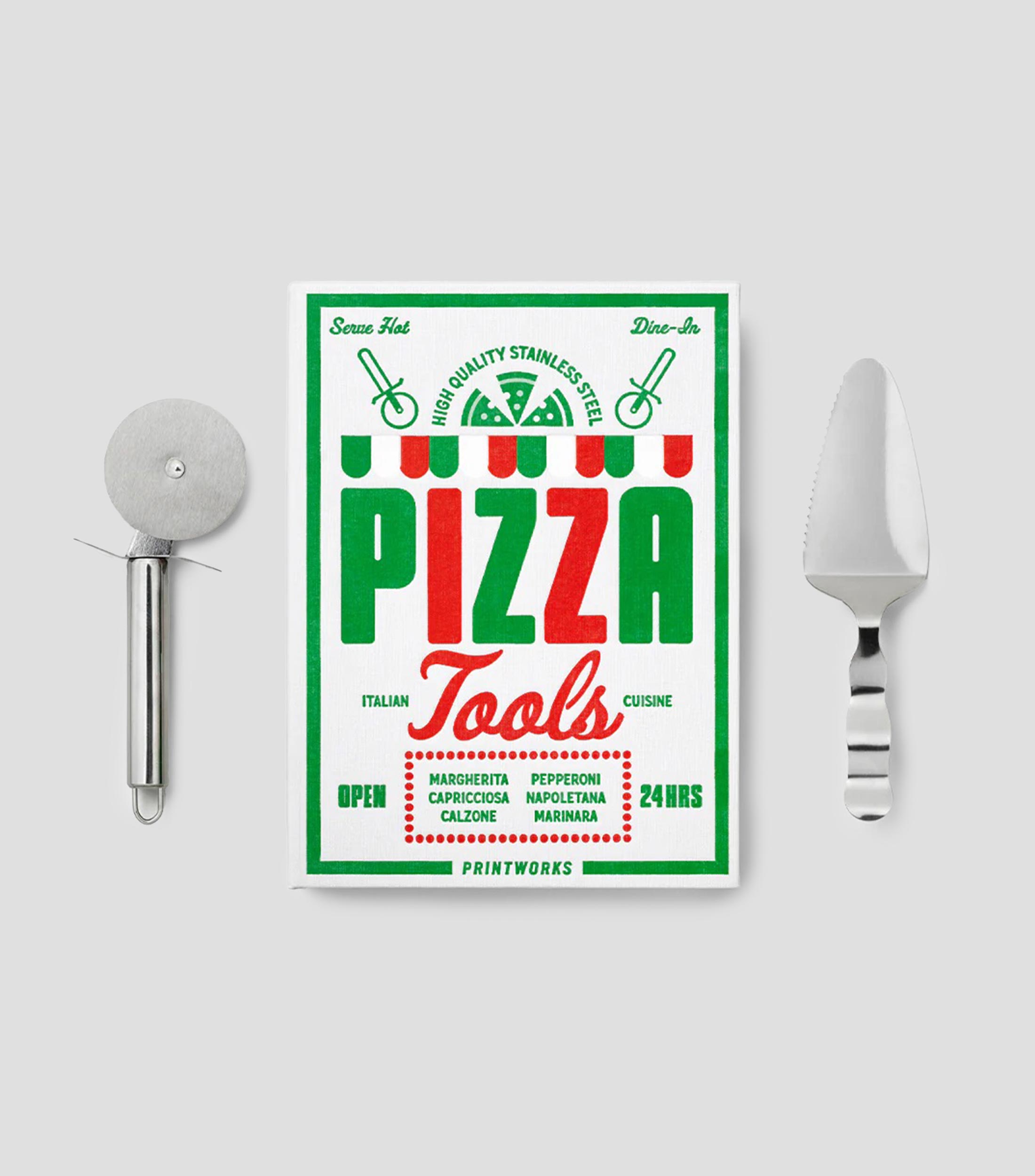 Set de utensilios para pizza Essentials plateado