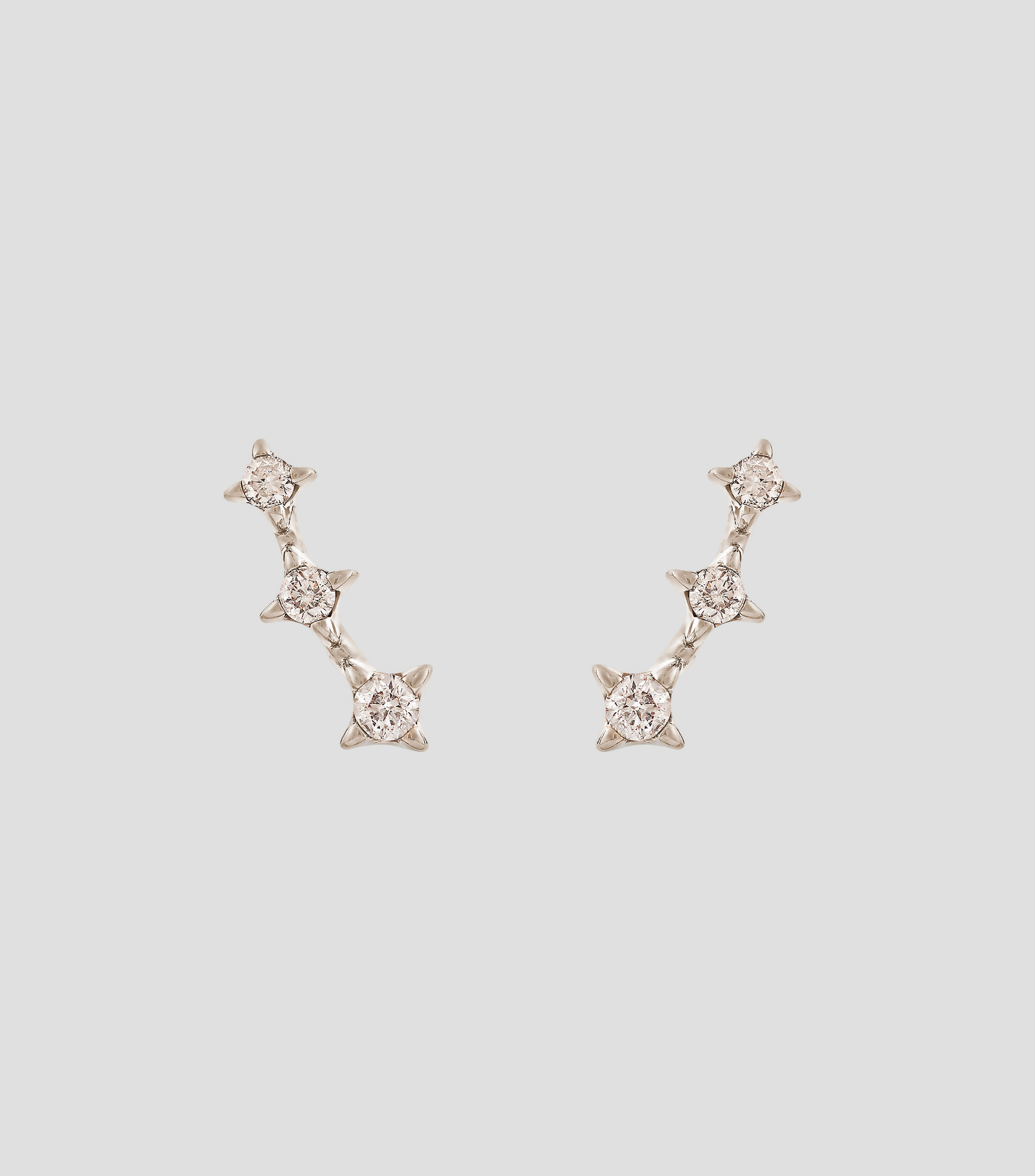 Aretes en oro de 18 kilates con diamantes MyCollection Caress Mujer