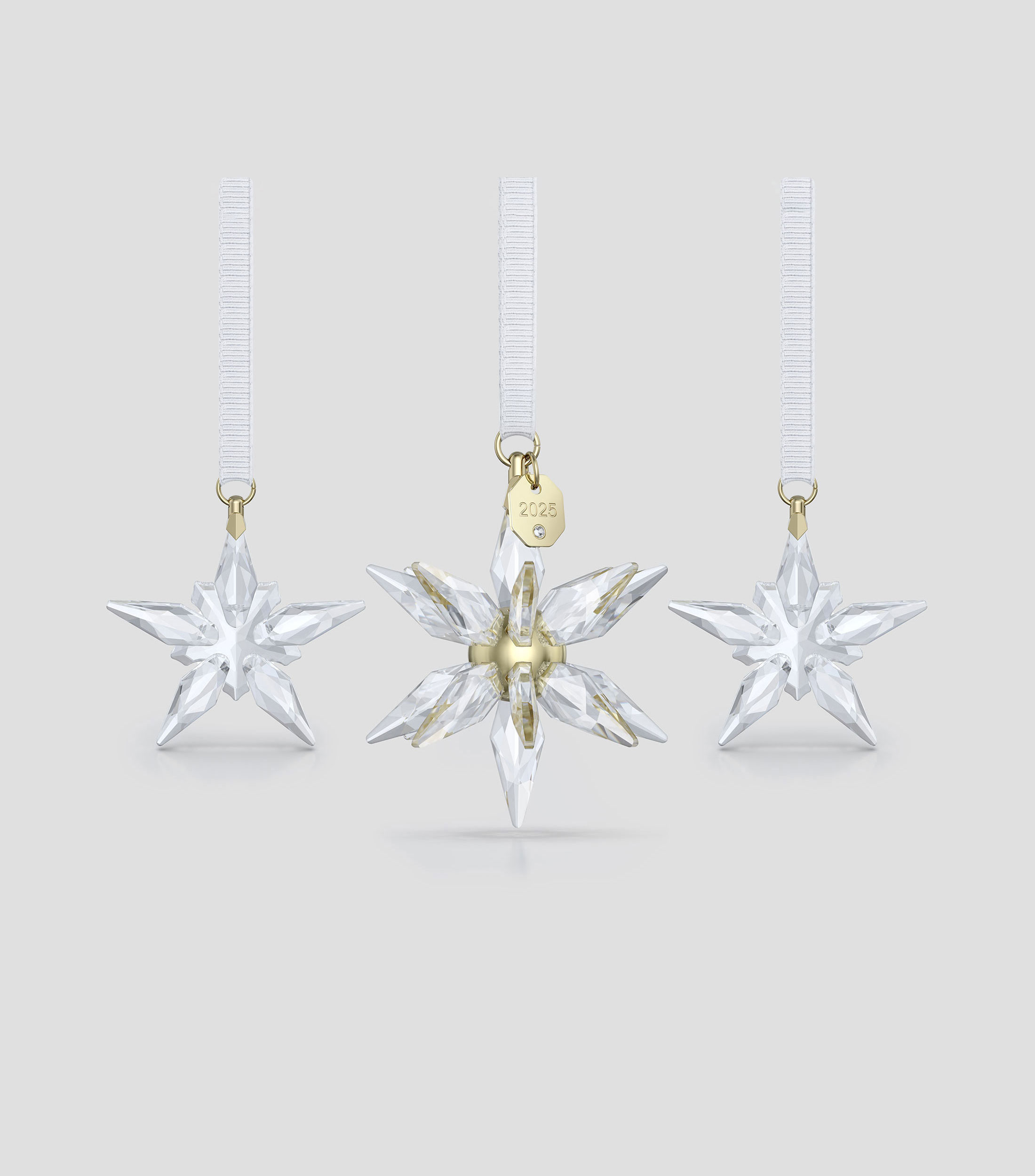Set 3 piezas ornamento Annual Edition 3D en cristal