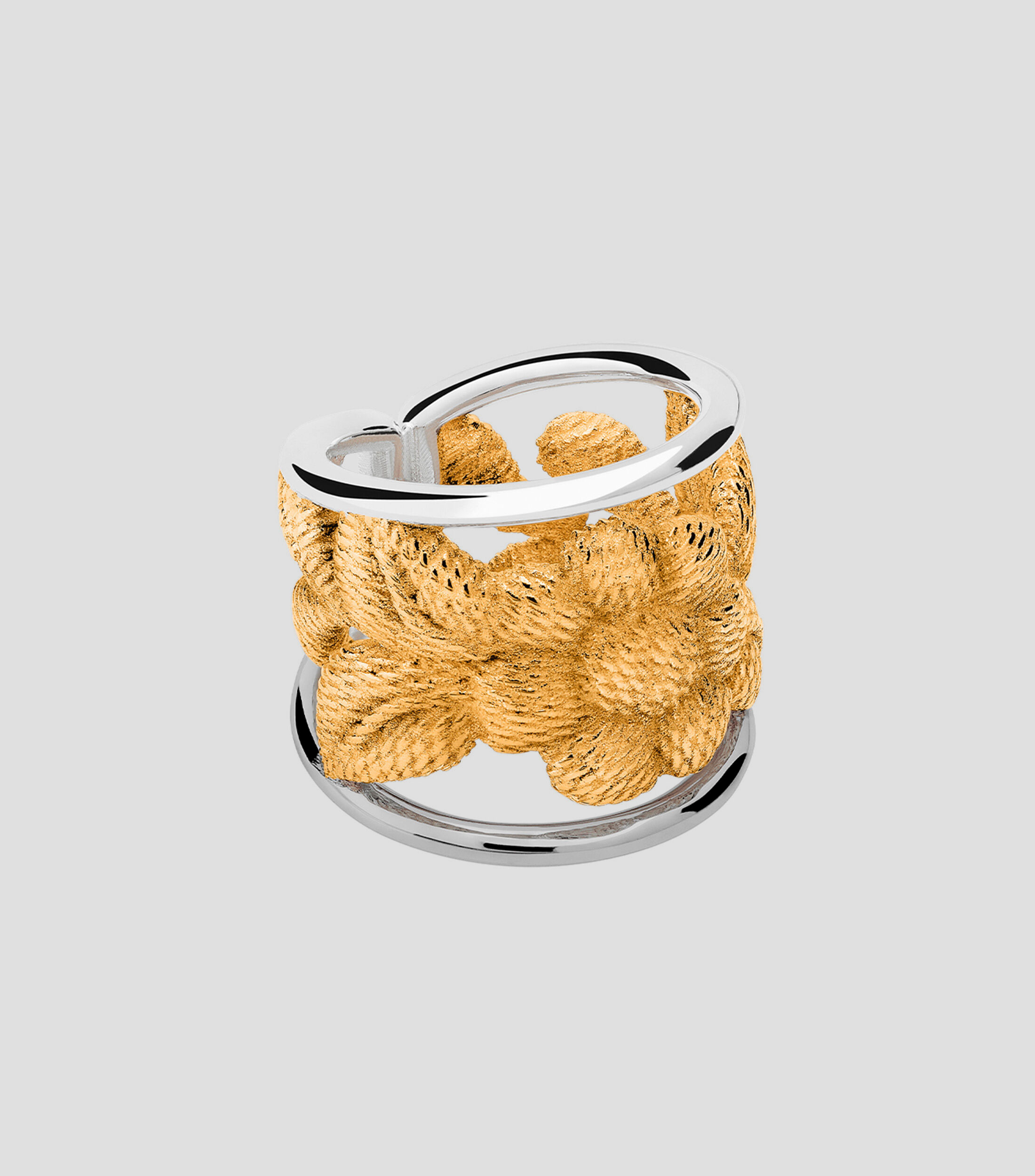 Anillo Bordados Vermeil en plata Mujer