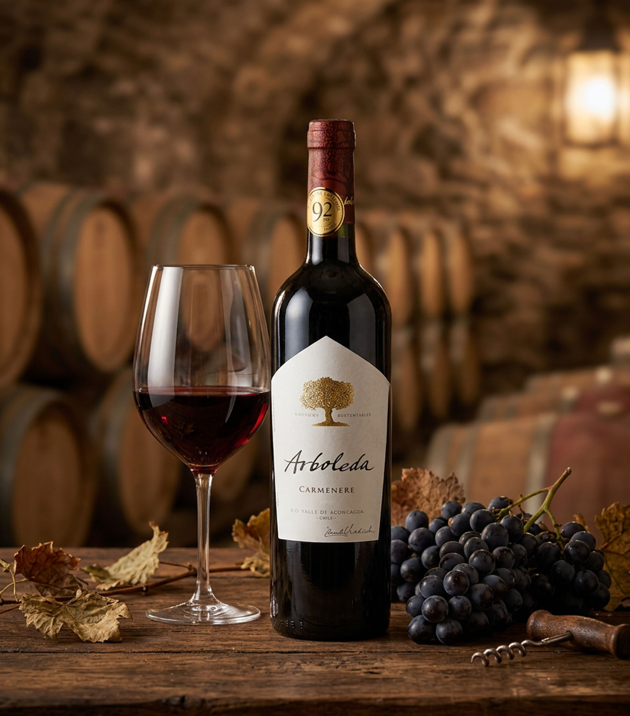 Vino tinto Carmenere Arboleda, Chile, 750 ml