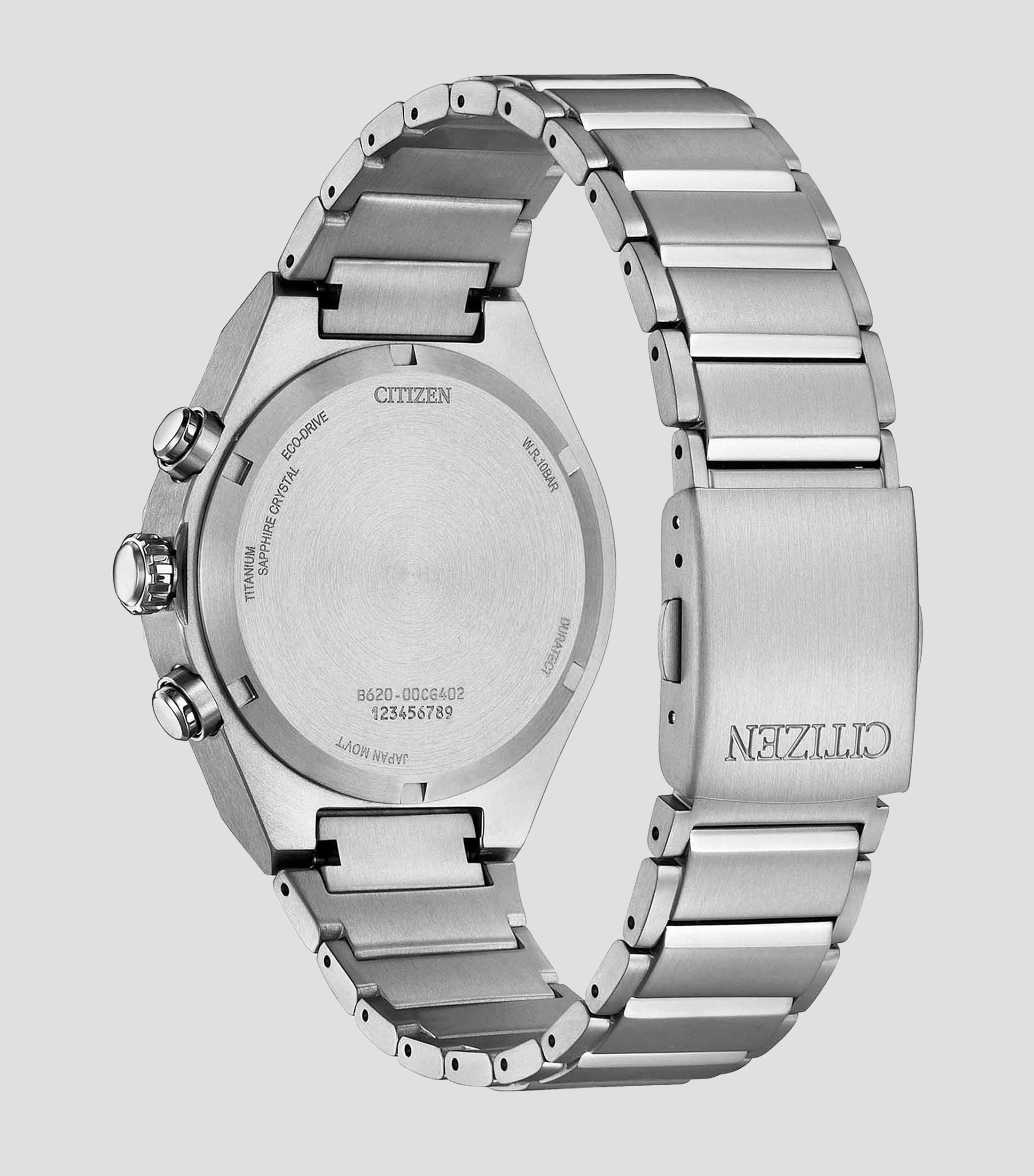 Reloj para Hombre Zenshin Senkei Super Titanium casual plateado, verde