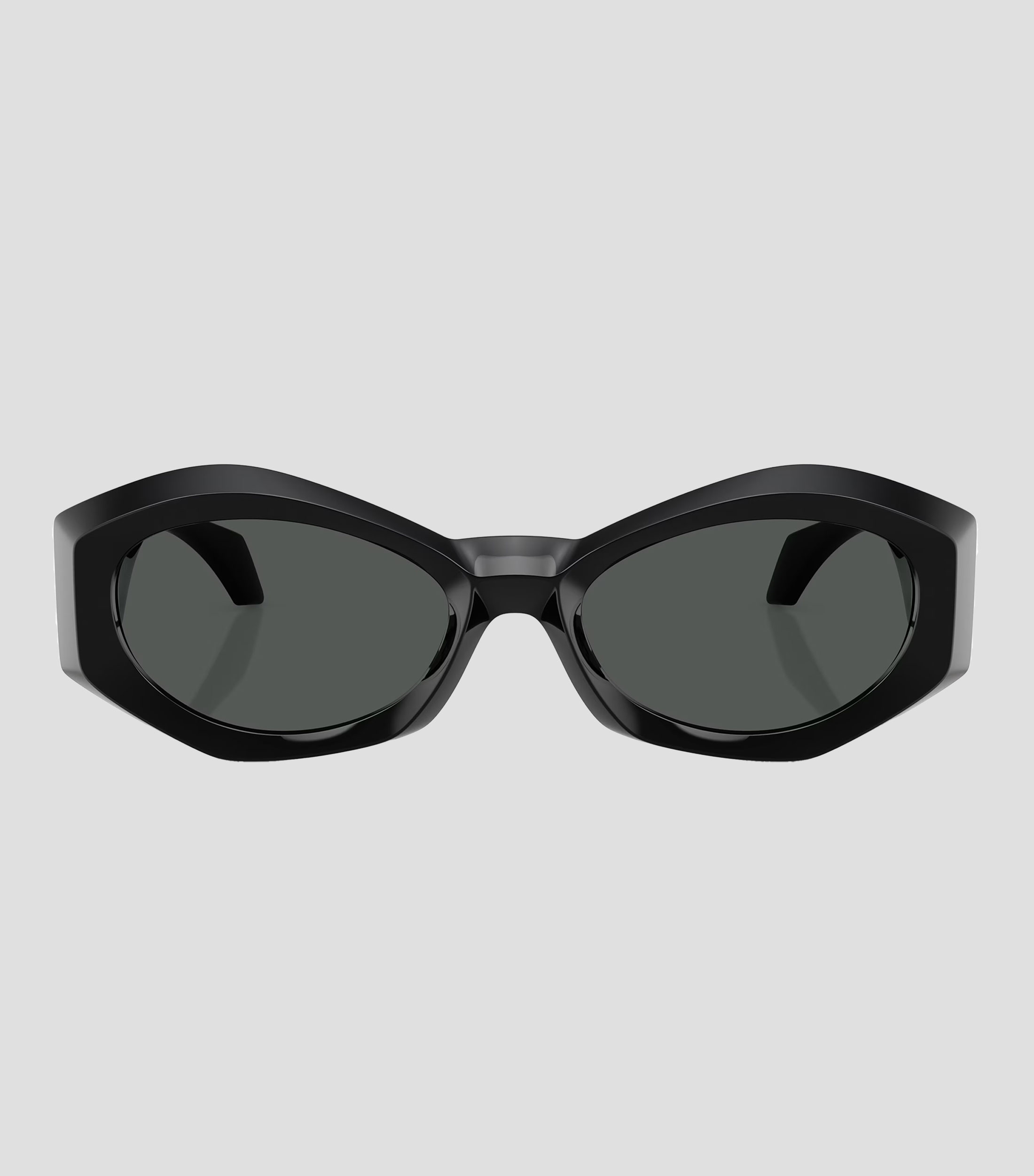 Lentes de sol ovalados negros Mujer