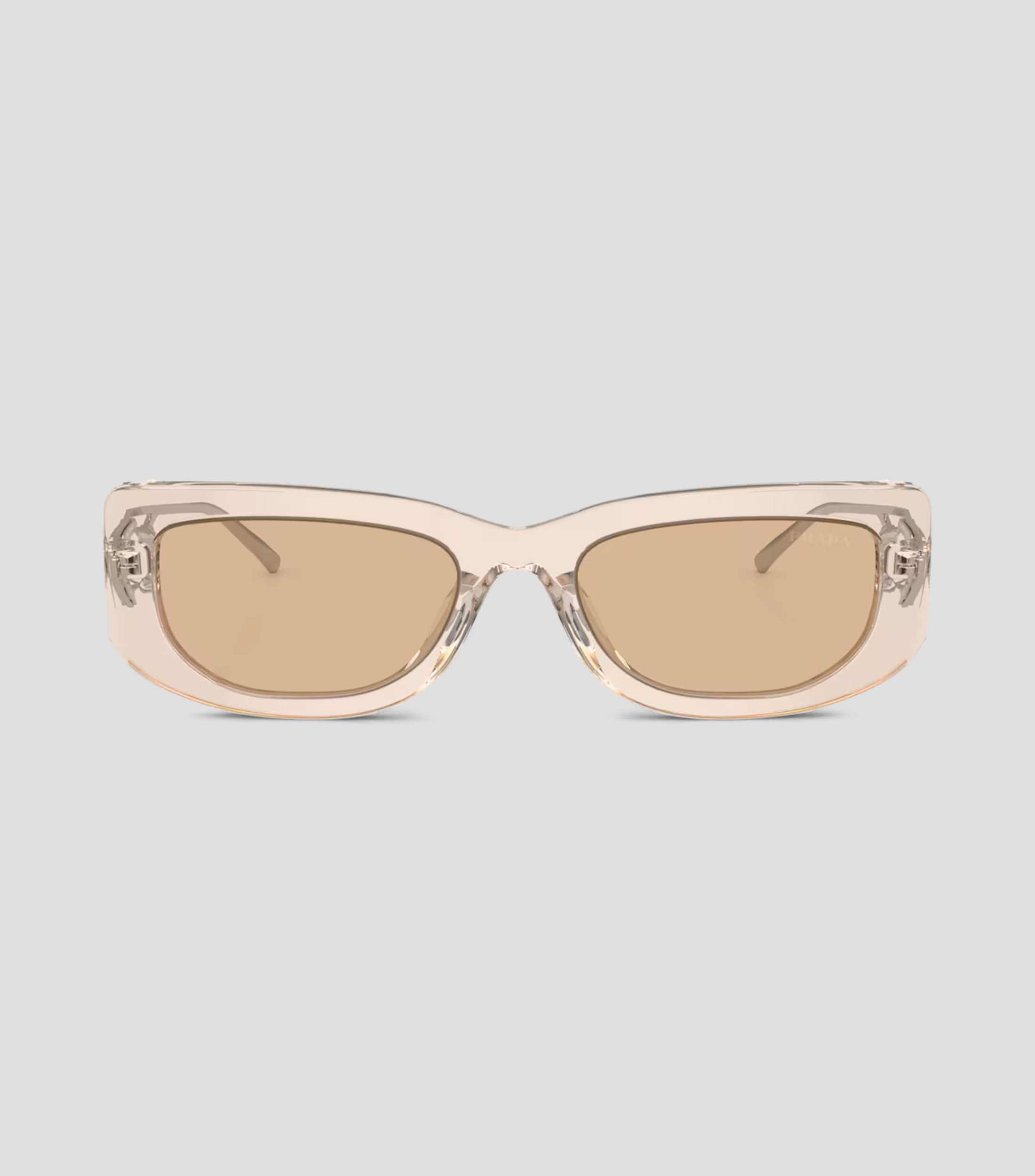 Lentes de sol rectangulares beige Mujer