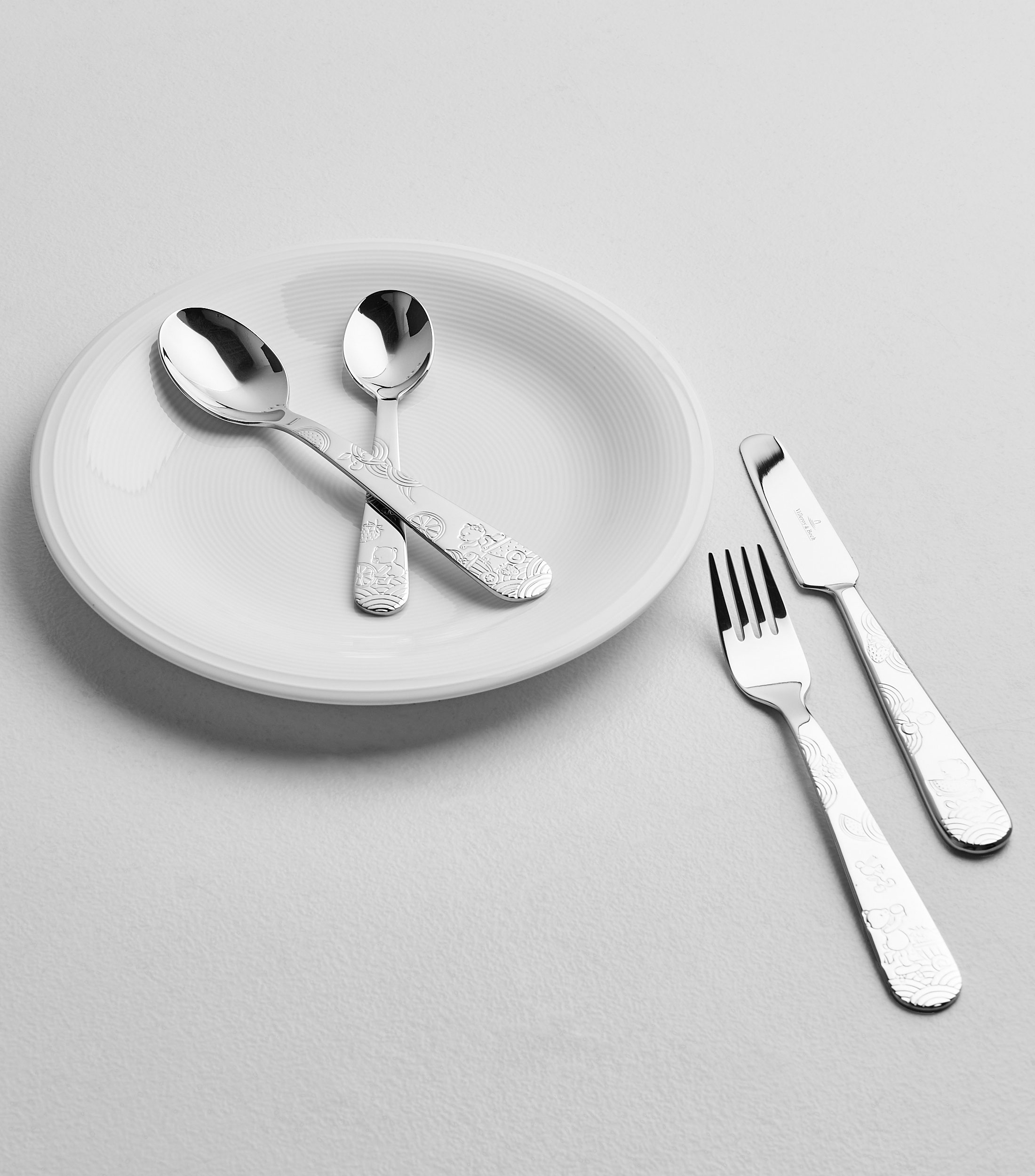 Set de Cubiertos 4 Piezas Hungry As a Bear en acero inoxidable