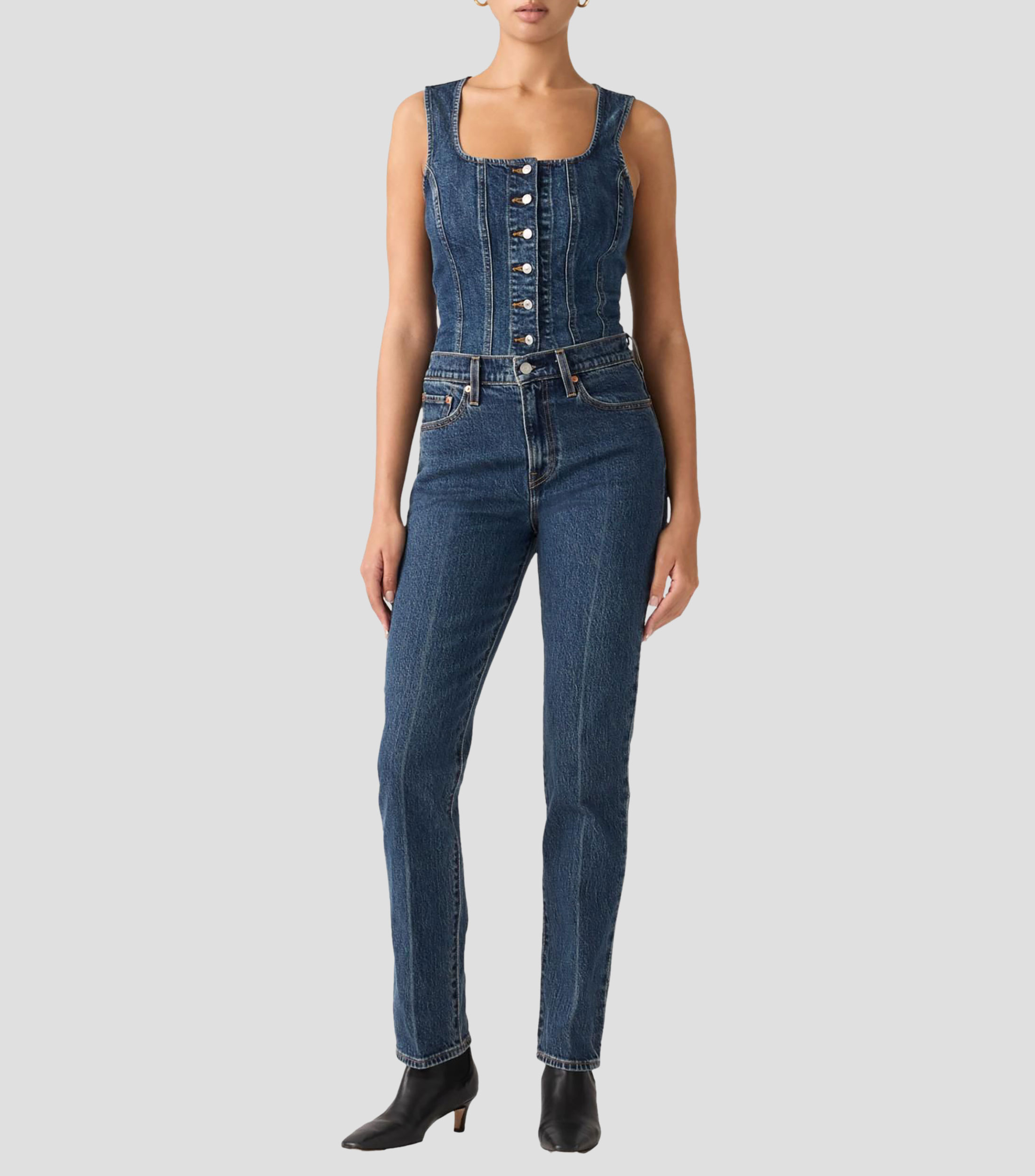 Jeans de corte ajustado Mujer