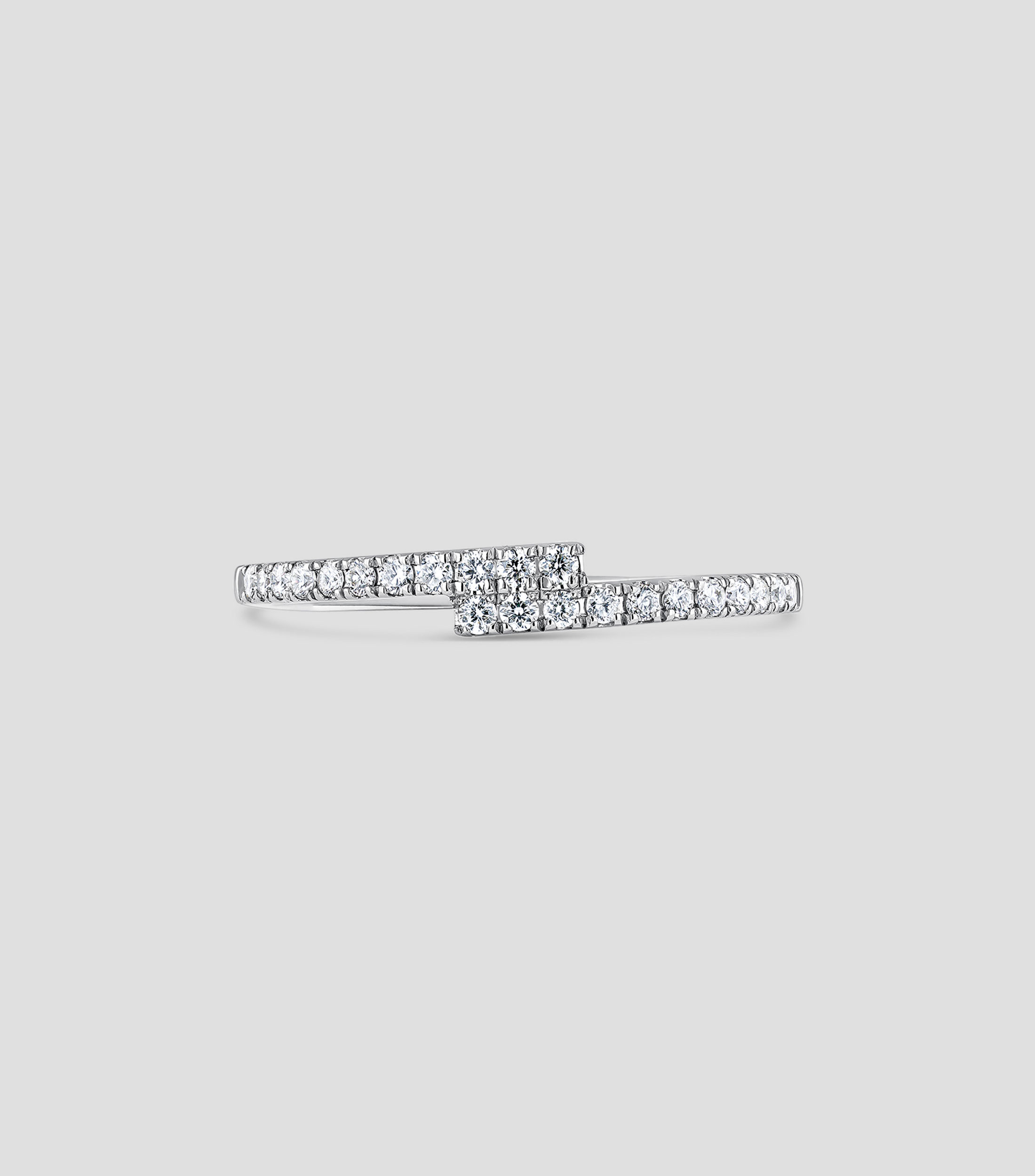 Anillo en Oro blanco de 18 kilates Grace con diamantes Mujer