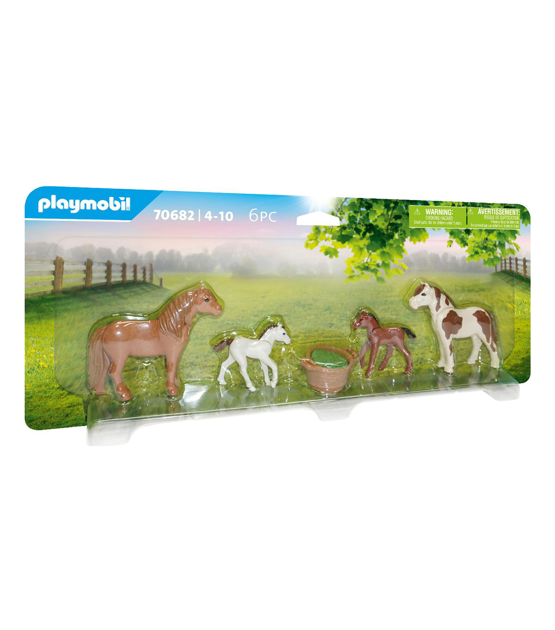 PLAYMOBIL Set De 2 Ponis Islandeses Con Potro – Juguete De Granja Con Cabezas Móviles Y Cesta De Heno, Para Niños A Partir De 4 Años (71000)