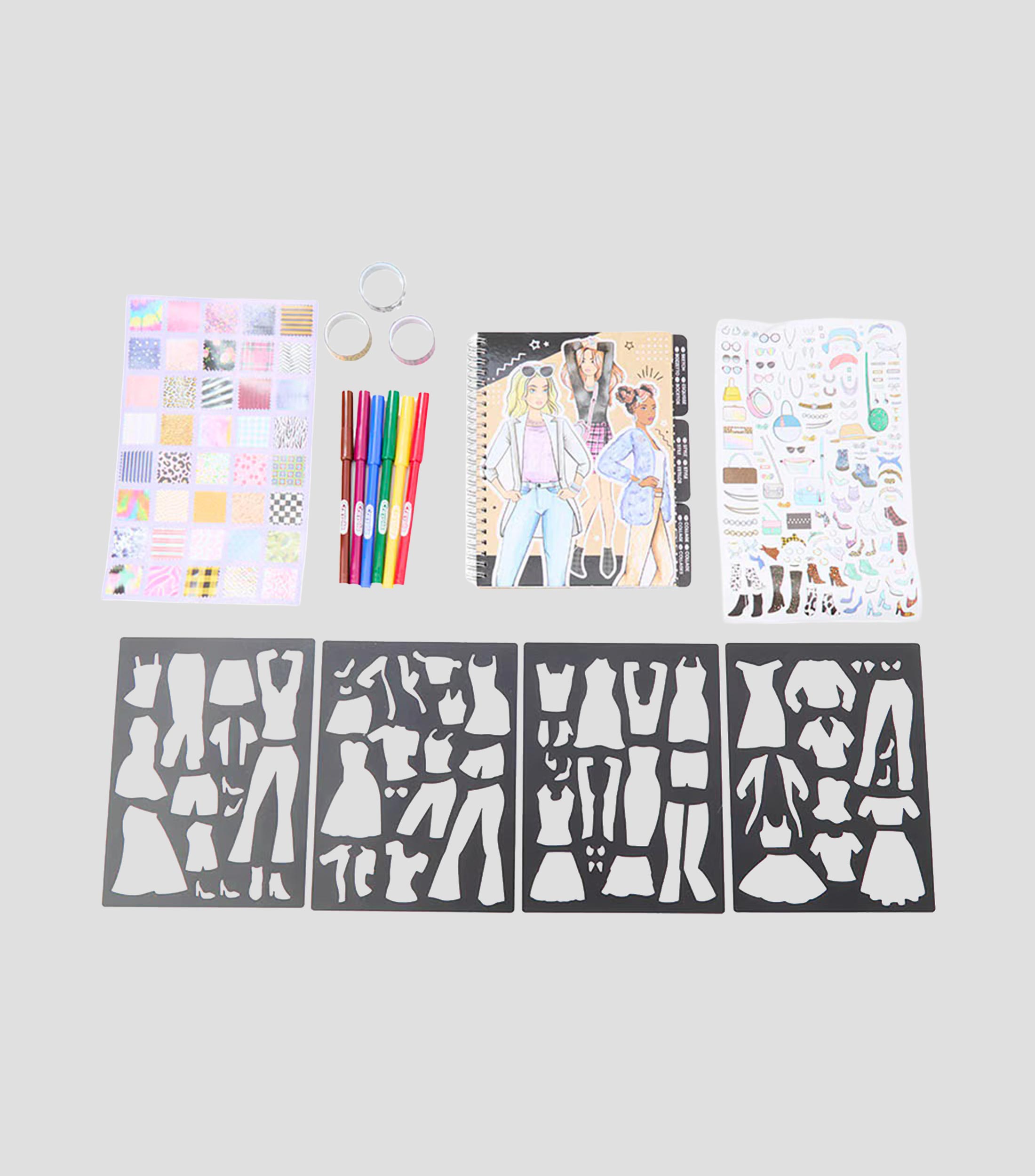 Álbum de Diseño con Stickers Fashion Sticker Stylist 700 Piezas