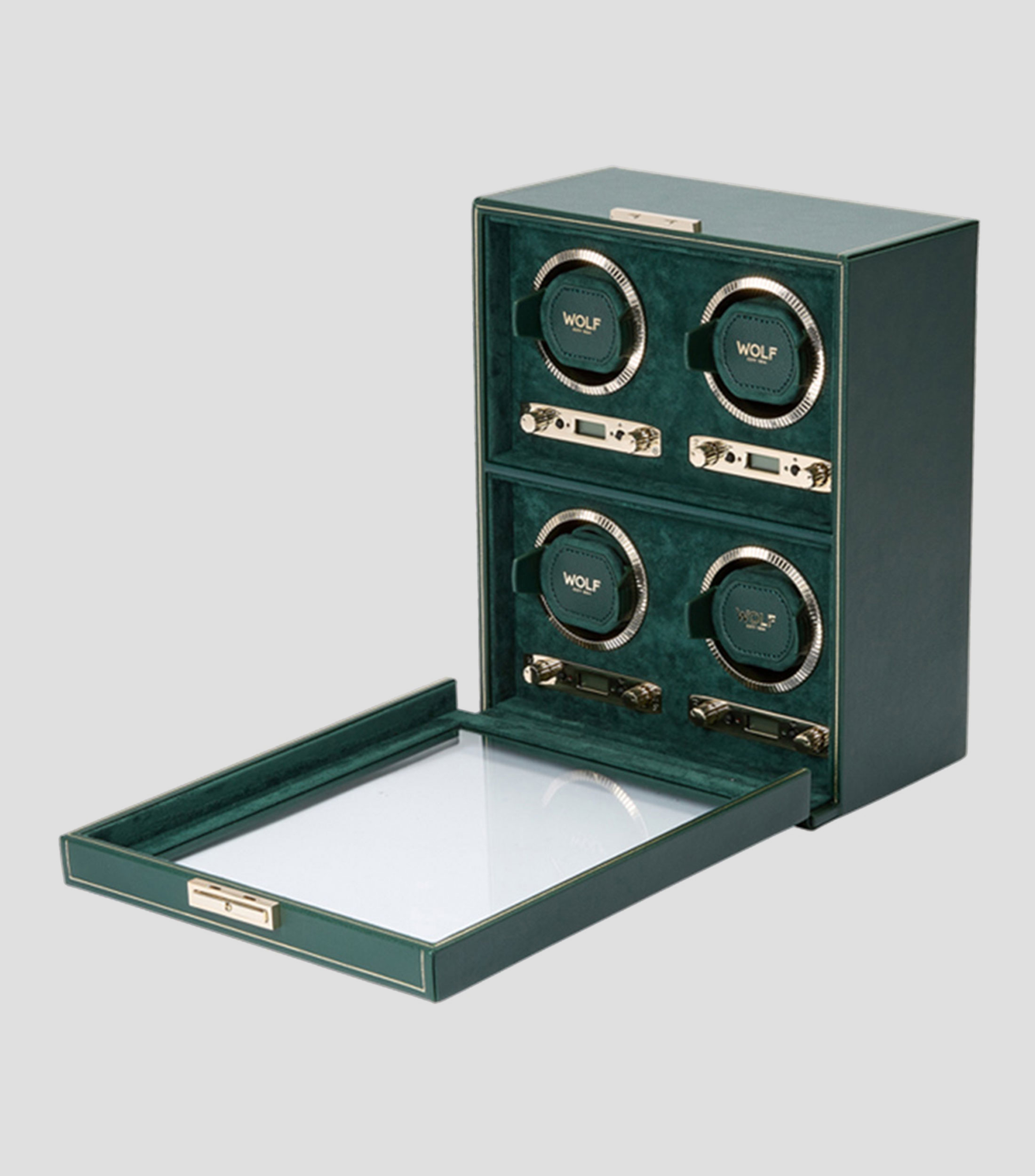 Caja de movimiento para relojes British Racing 4PC Winder