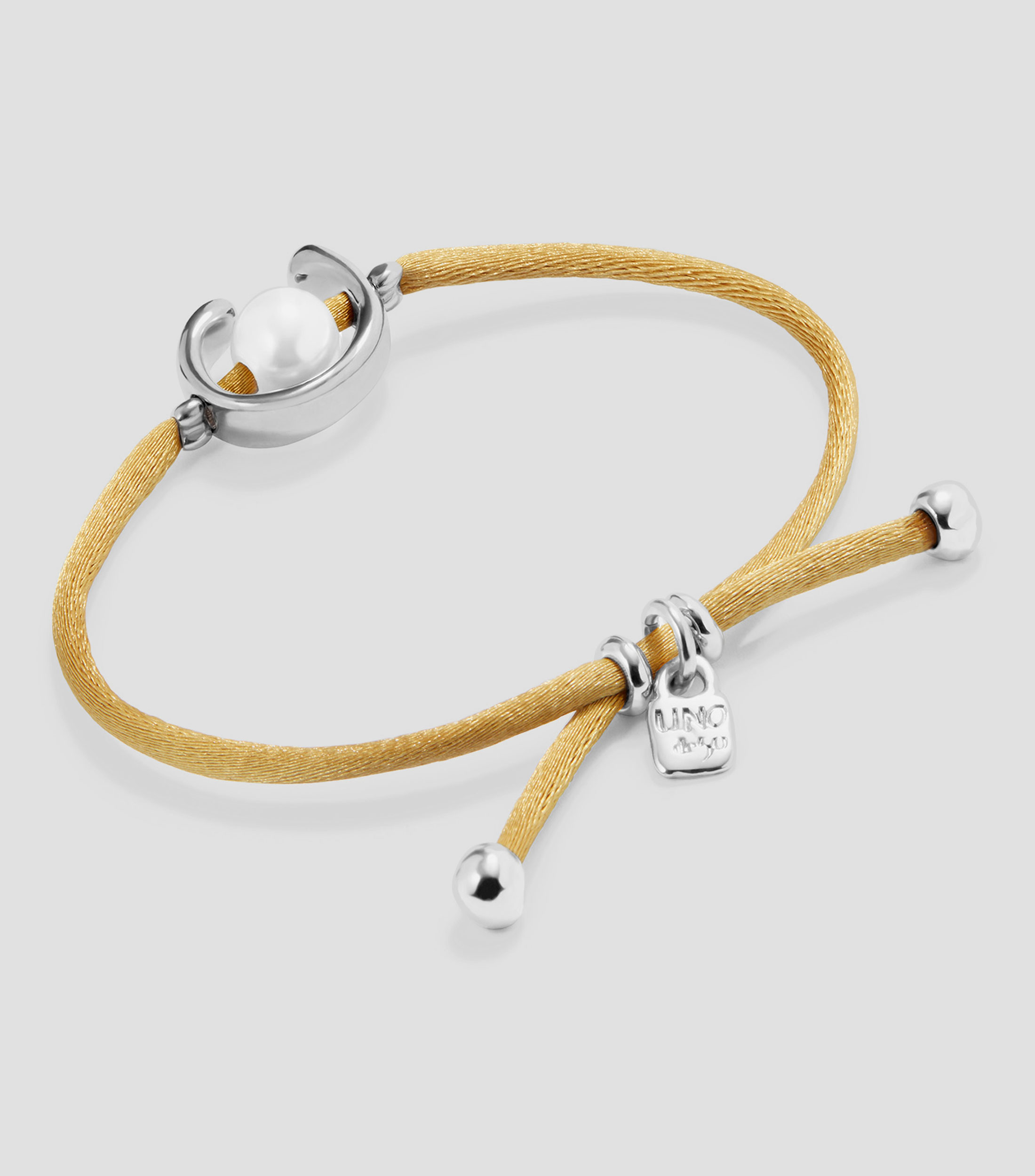 Pulsera camel con perla Mujer