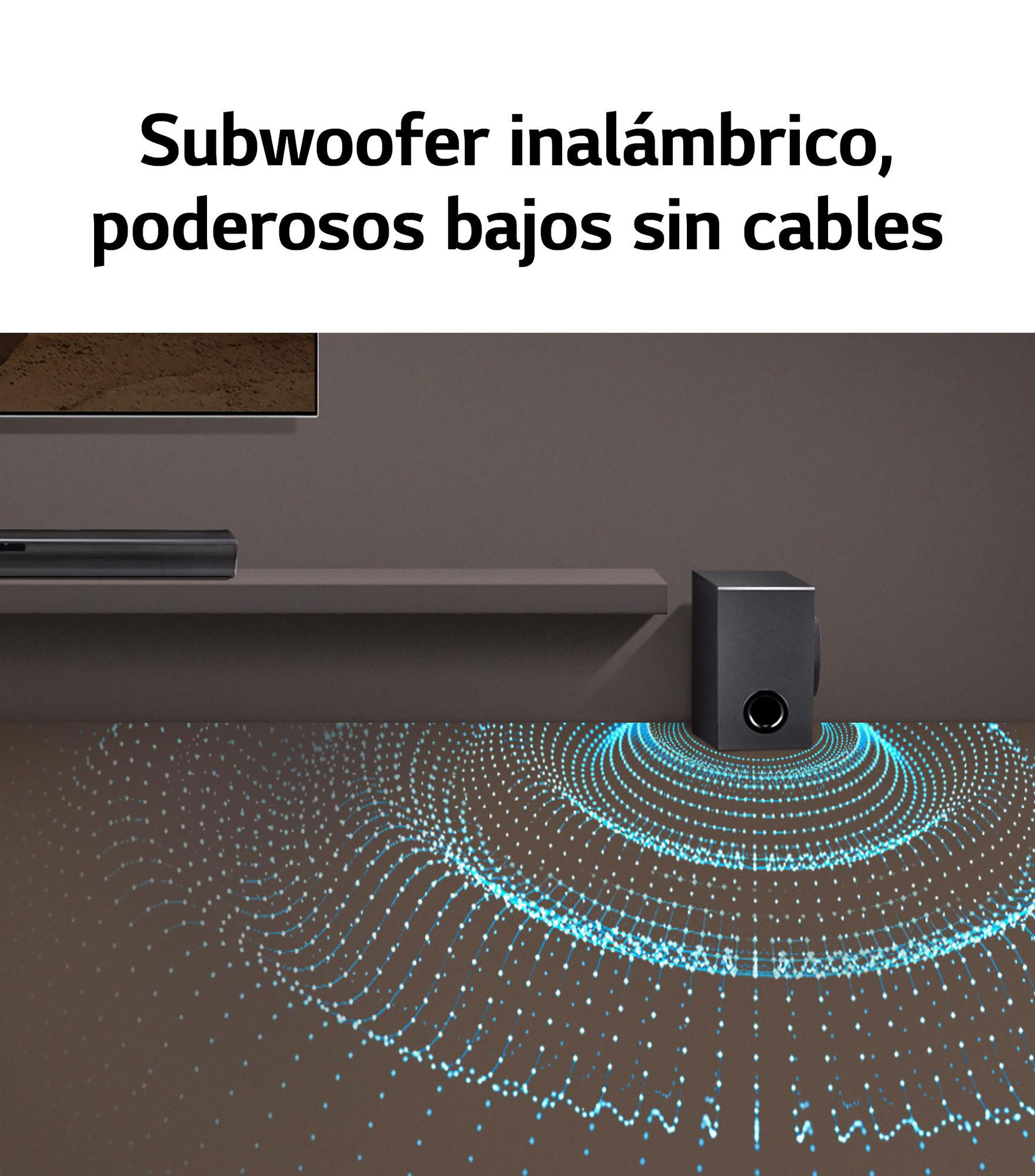 Sistema de audio Soundbar SQC1, 2.1 canales Bluetooth Negro