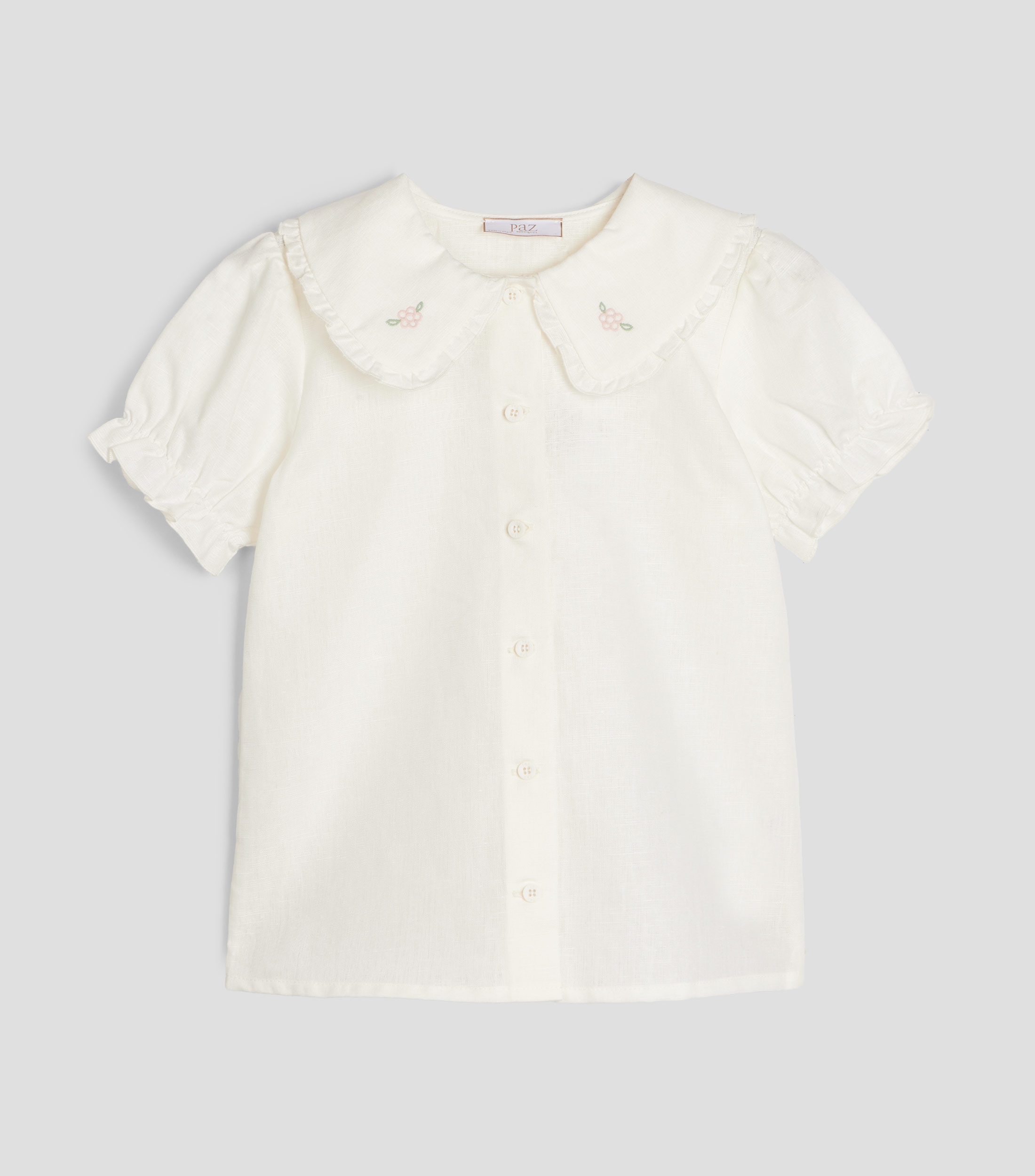 Blusa lisa manga corta Niña