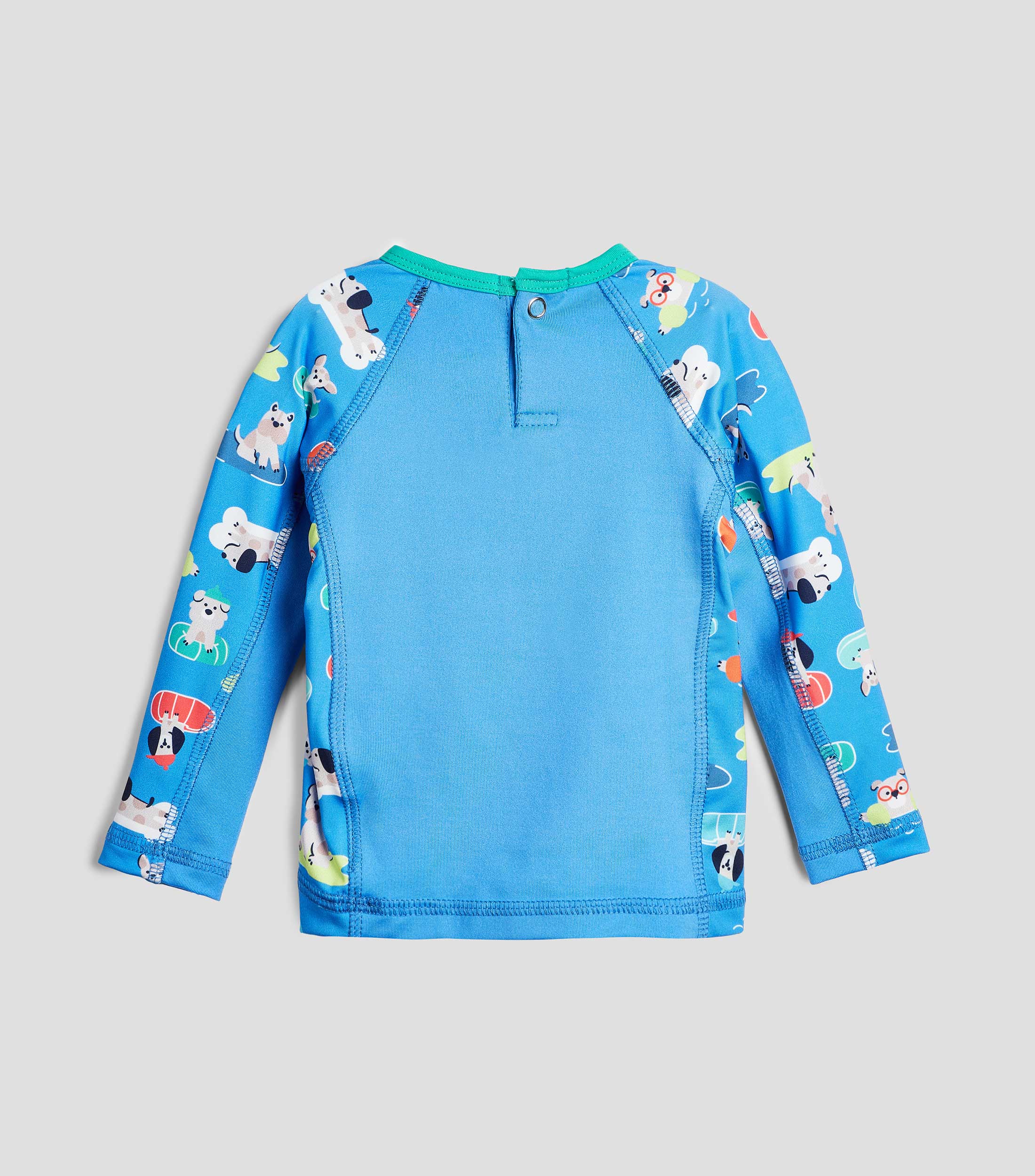 Playera traje de baño cuello redondo manga larga estampada Bebé
