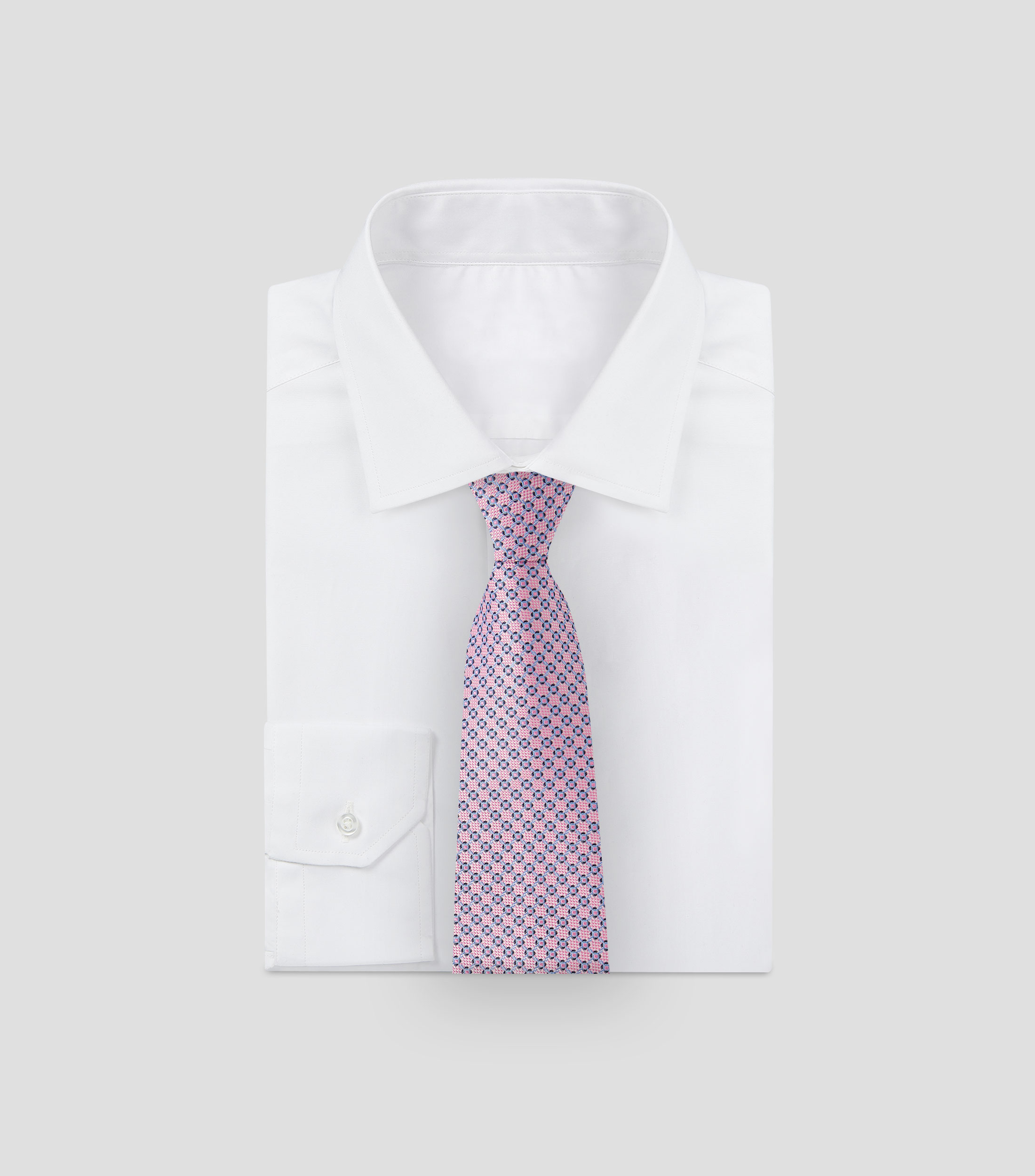 Corbata ancha en seda multicolor estampada