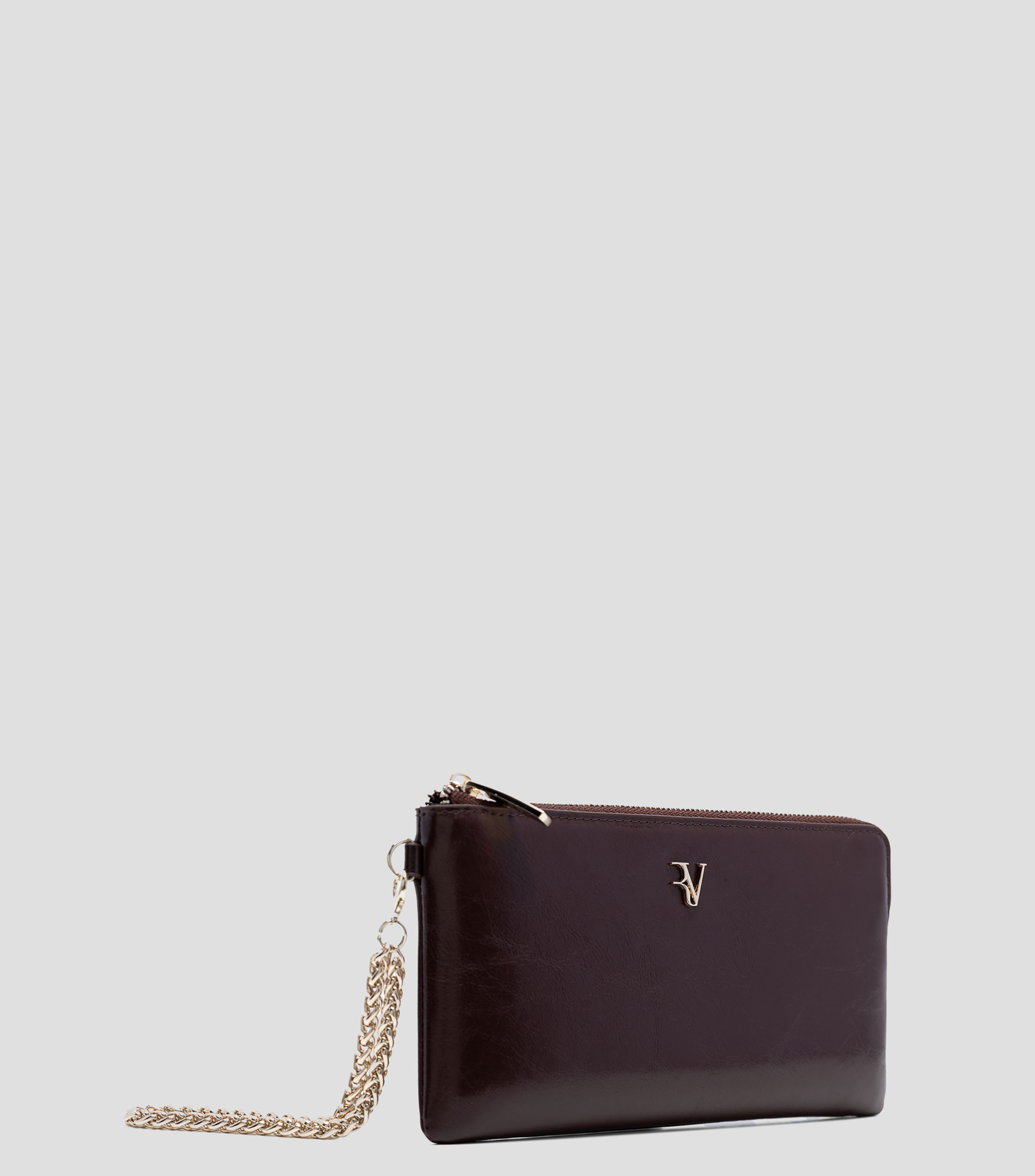Cartera en piel lisa Mujer