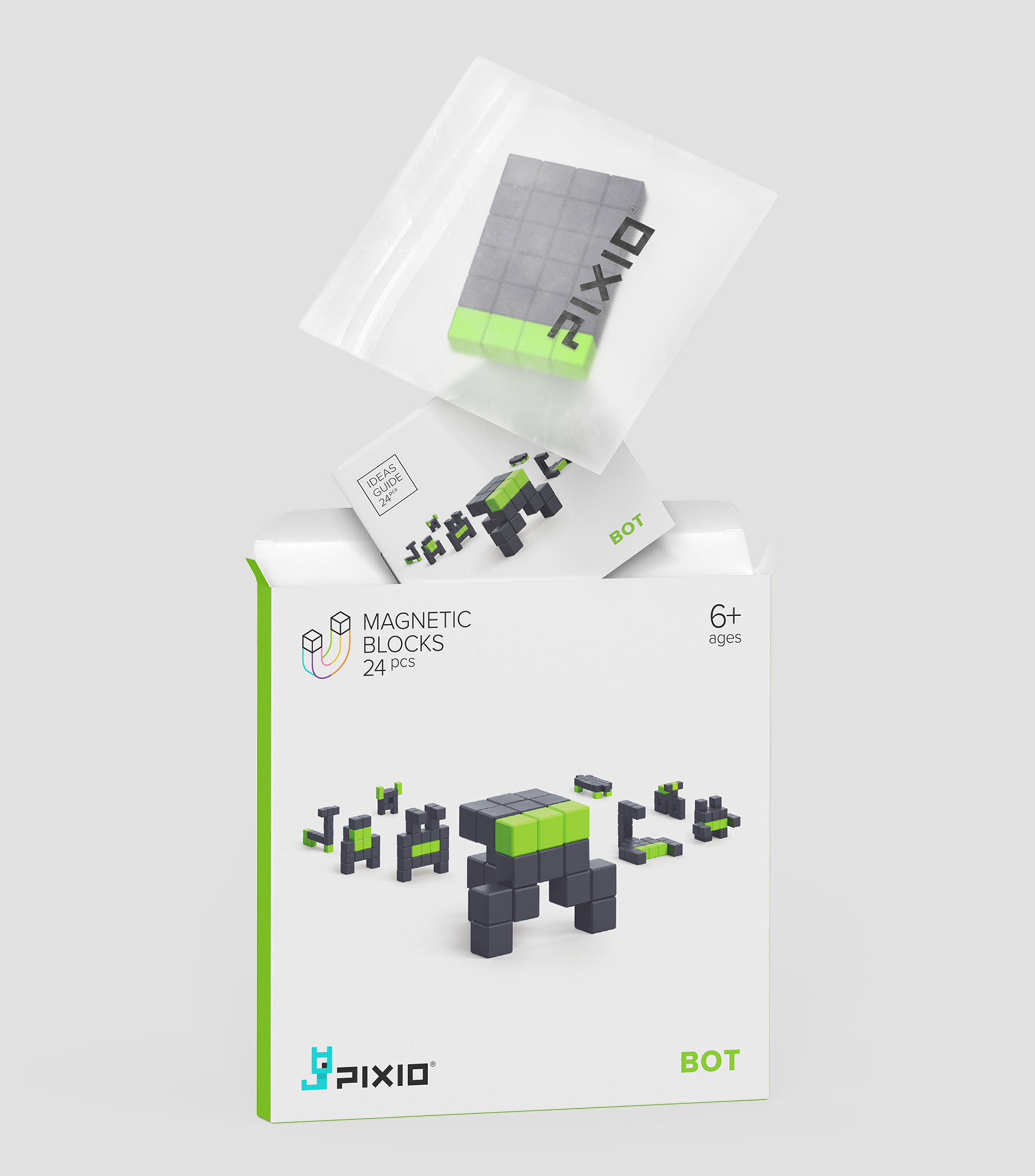 Playset Magnetic Blocks, Bot