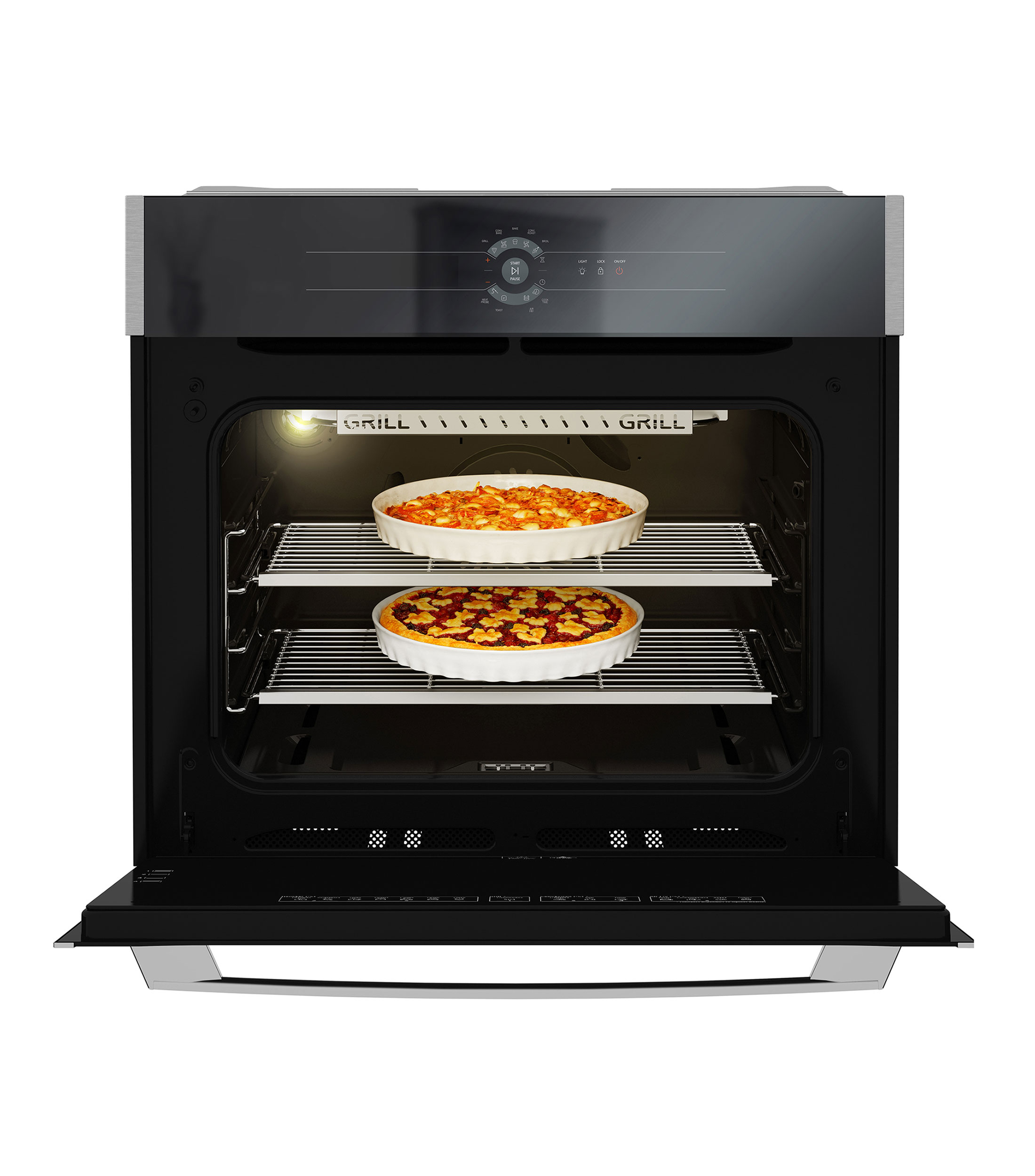 Horno Empotrable Negro Espejo 80 cm Air Fry a gas