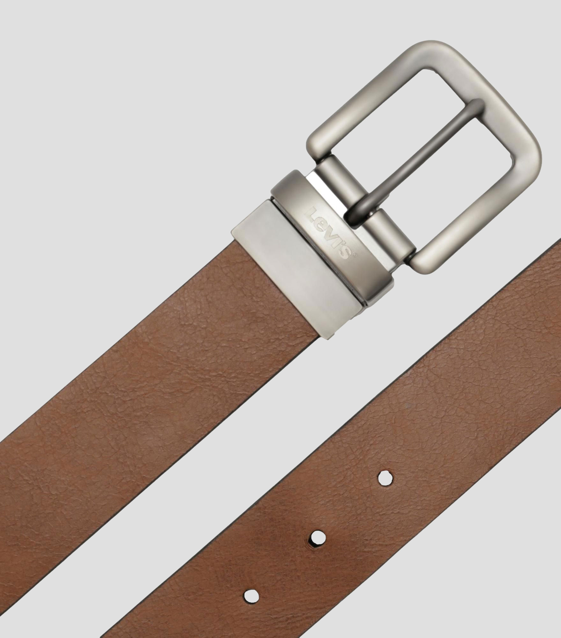 Cinturón reversible en piel casual Hombre
