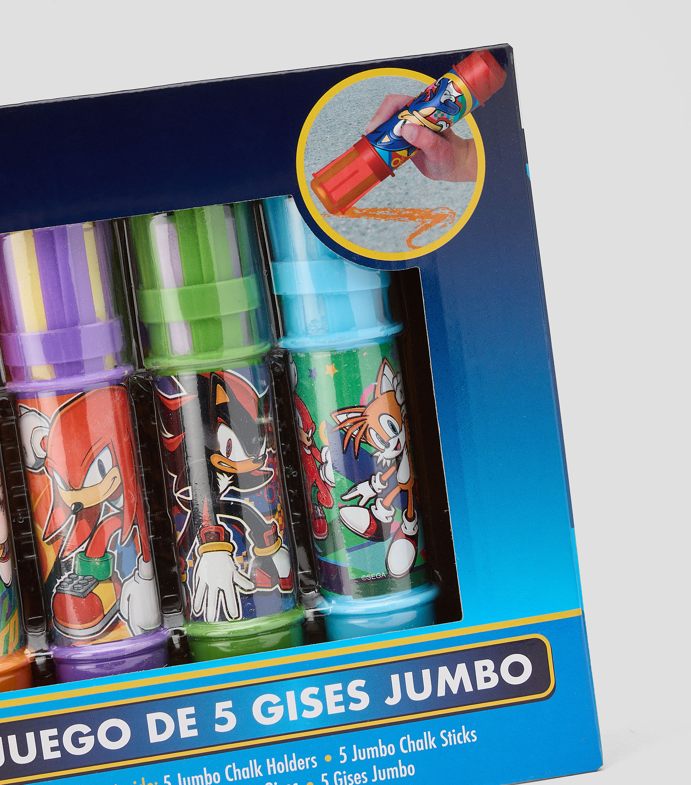Juego de 5 gises jumbo Sonic The Hedgehog
