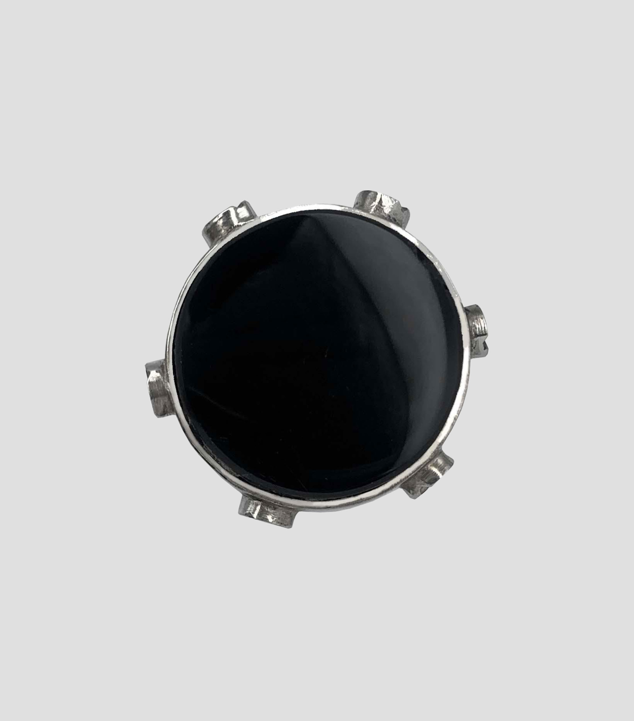 Anillo en plata con ónix Hombre
