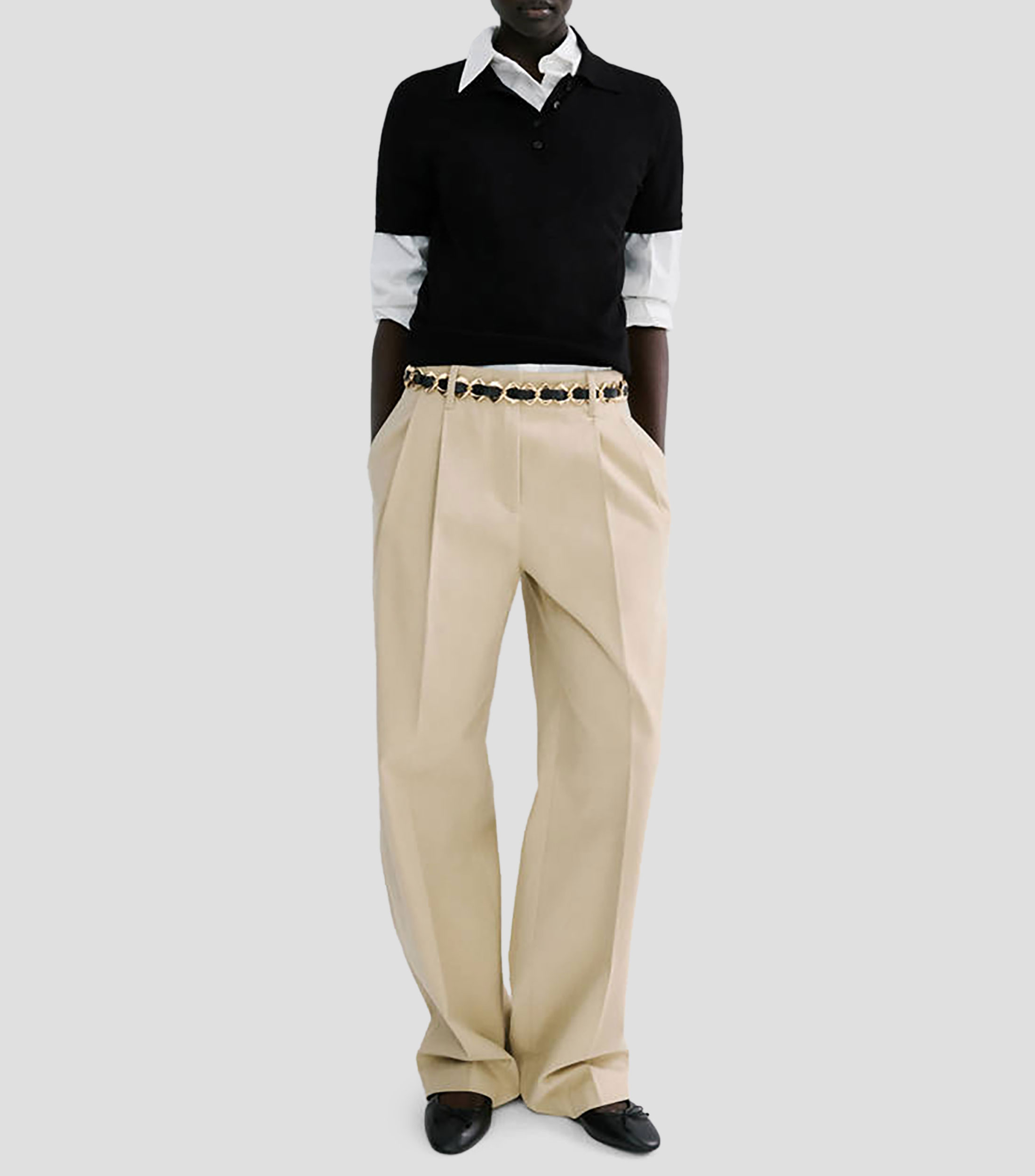 Suéter cuello polo Mujer
