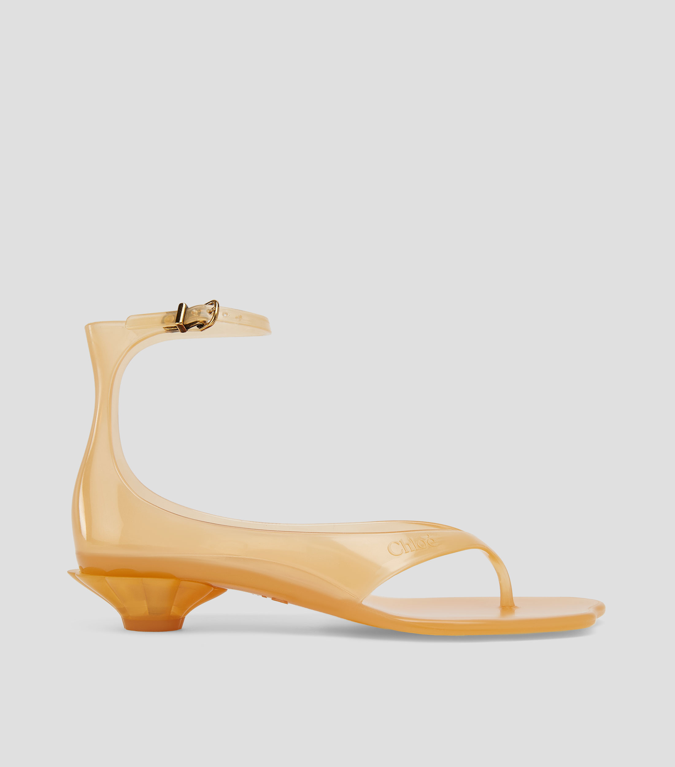 Sandalias con tacón bajo redondo Jelly Mujer