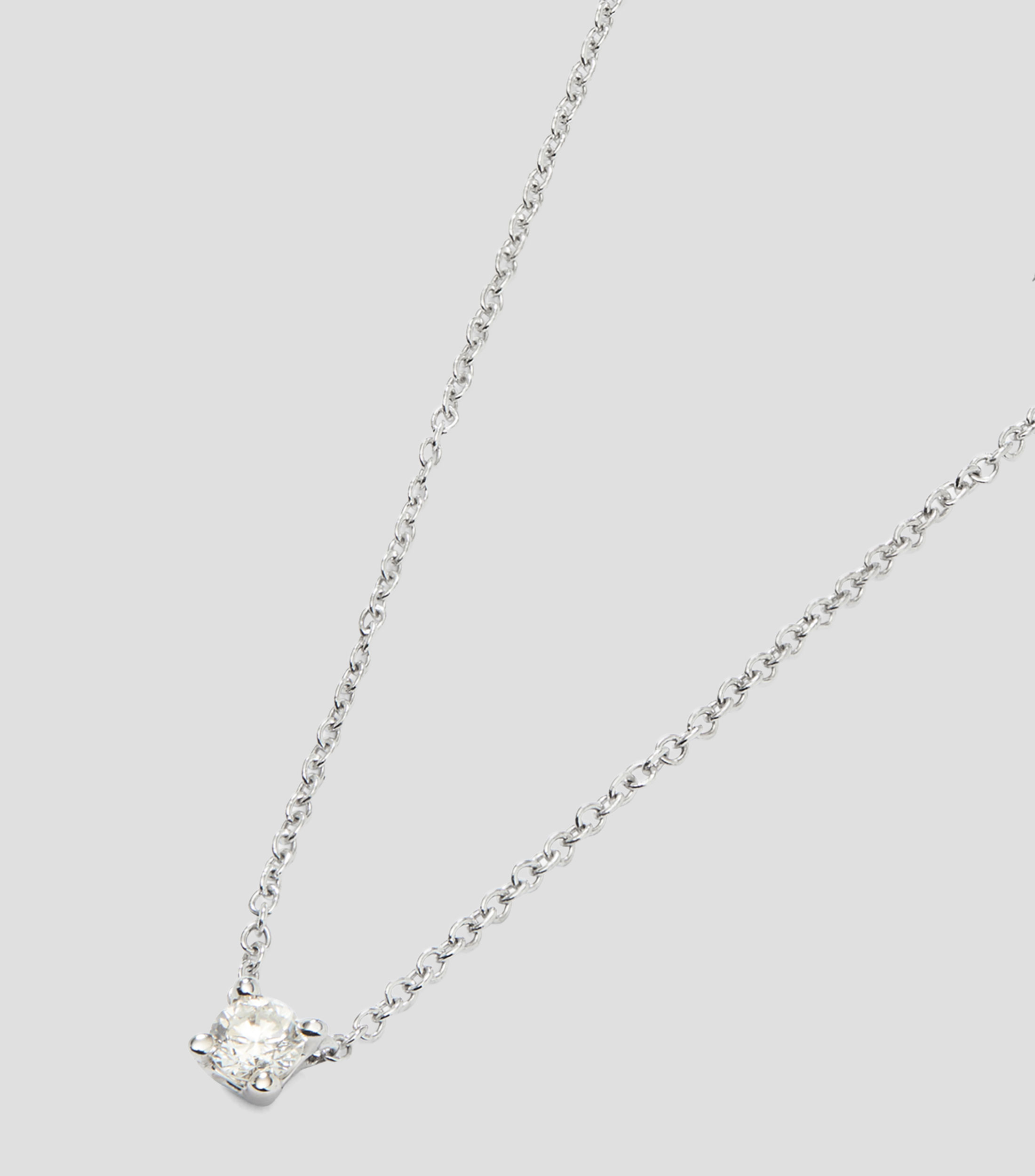 Collar en Oro blanco de 18 Kilates con diamante Mujer
