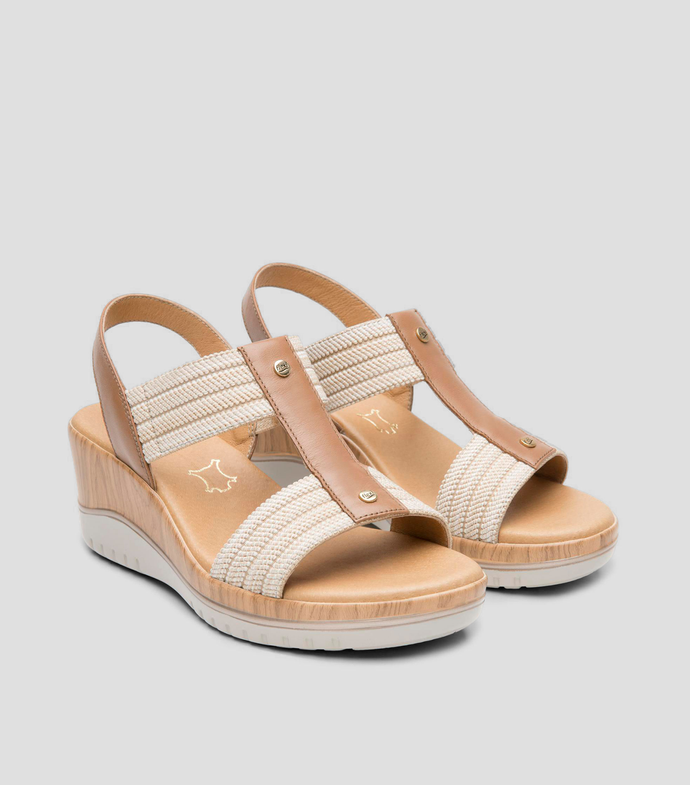 Sandalias con tacón medio de cuña Emily Mujer
