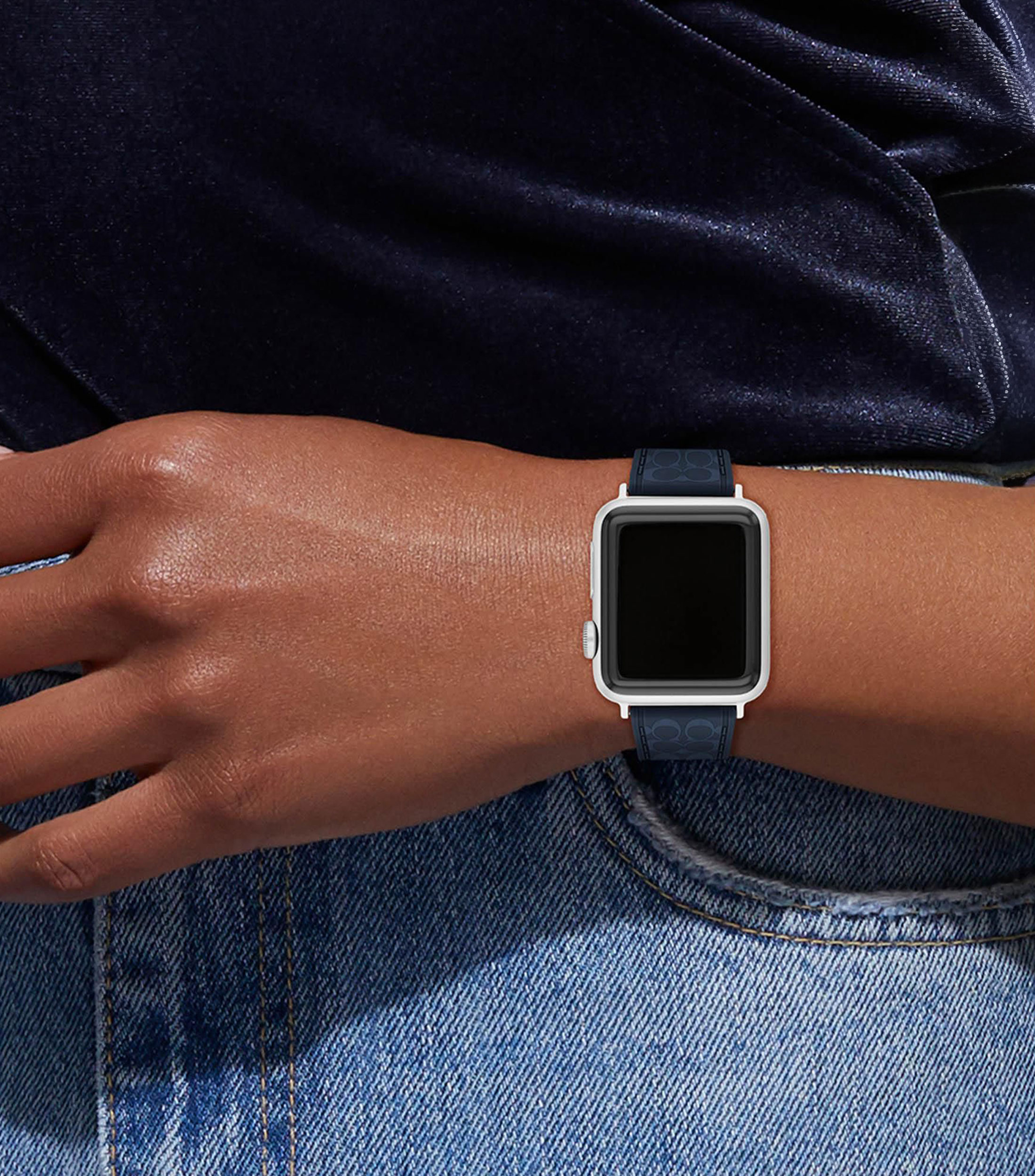 Correa para Apple Watch en silicón azul marino