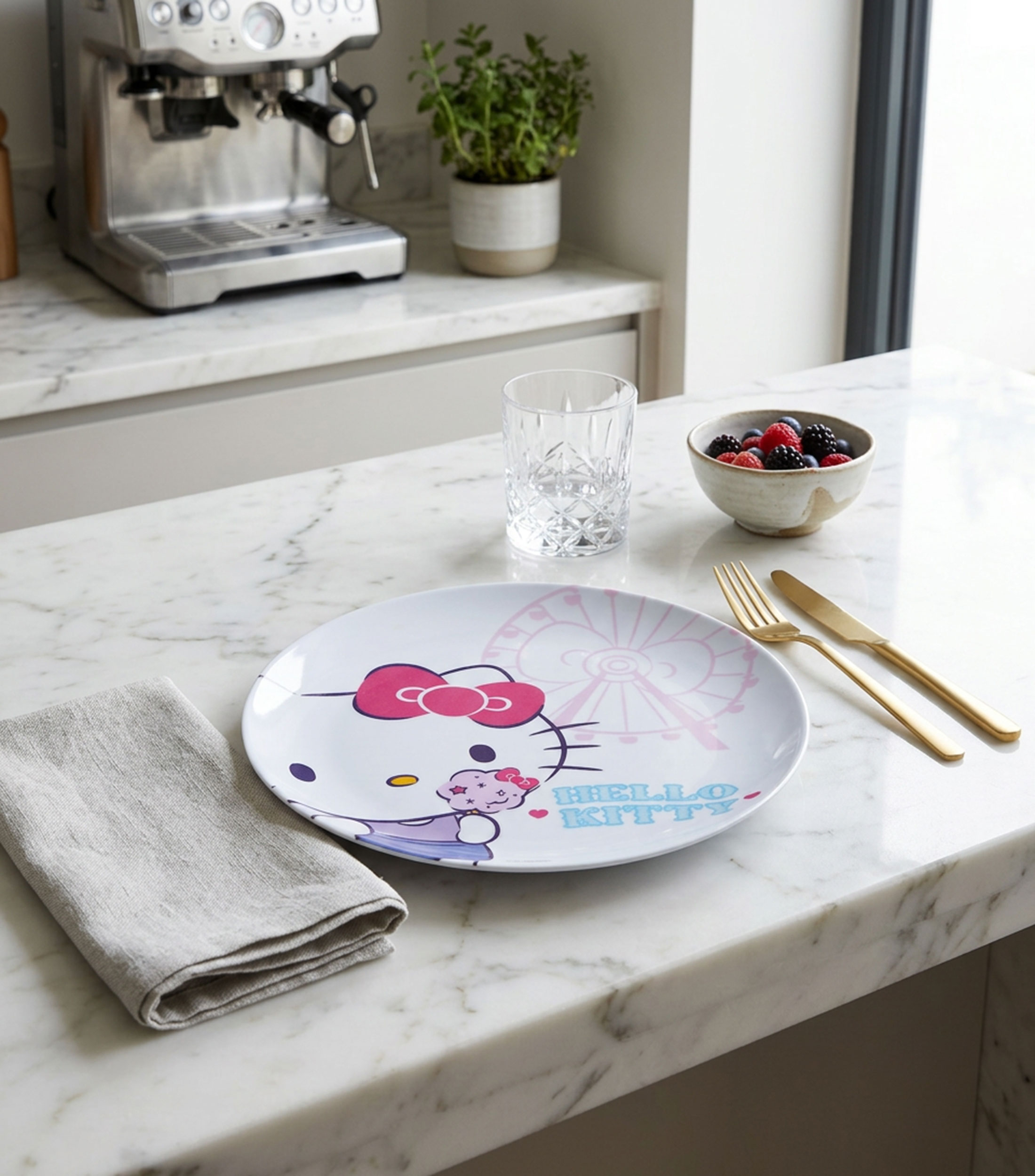 Plato para ensalada Hello Kitty