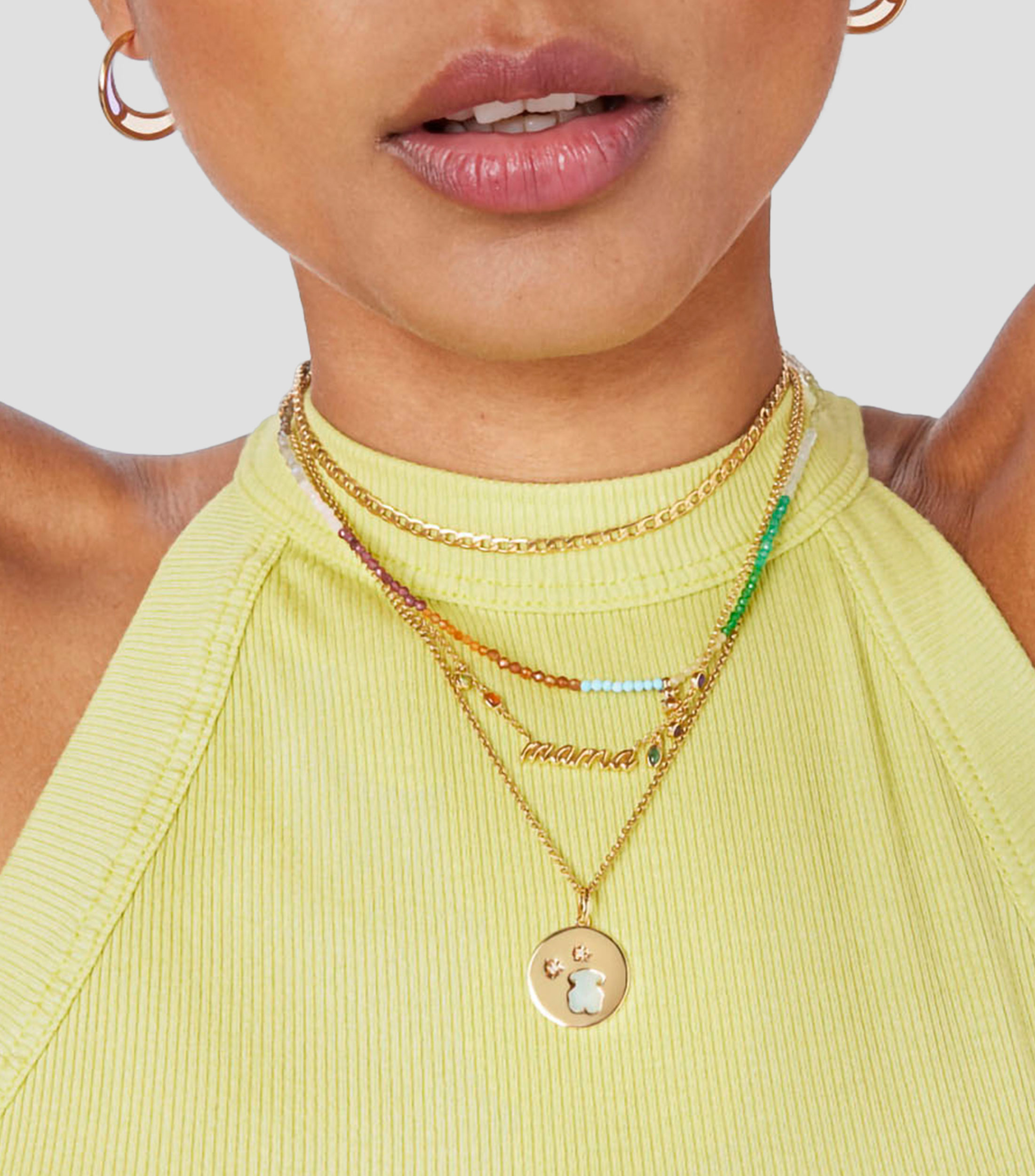 Collar Mamá con gemas Mujer