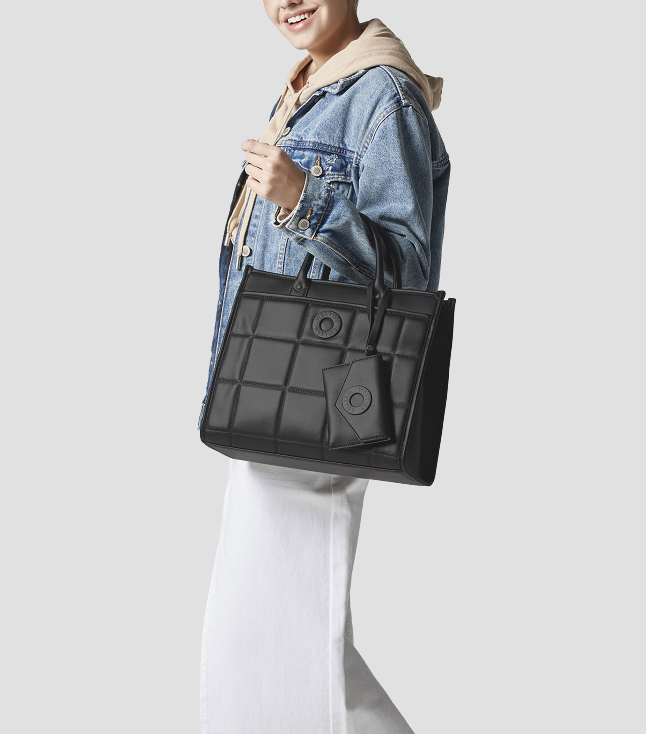 Bolso Satchel Capitonado Mujer