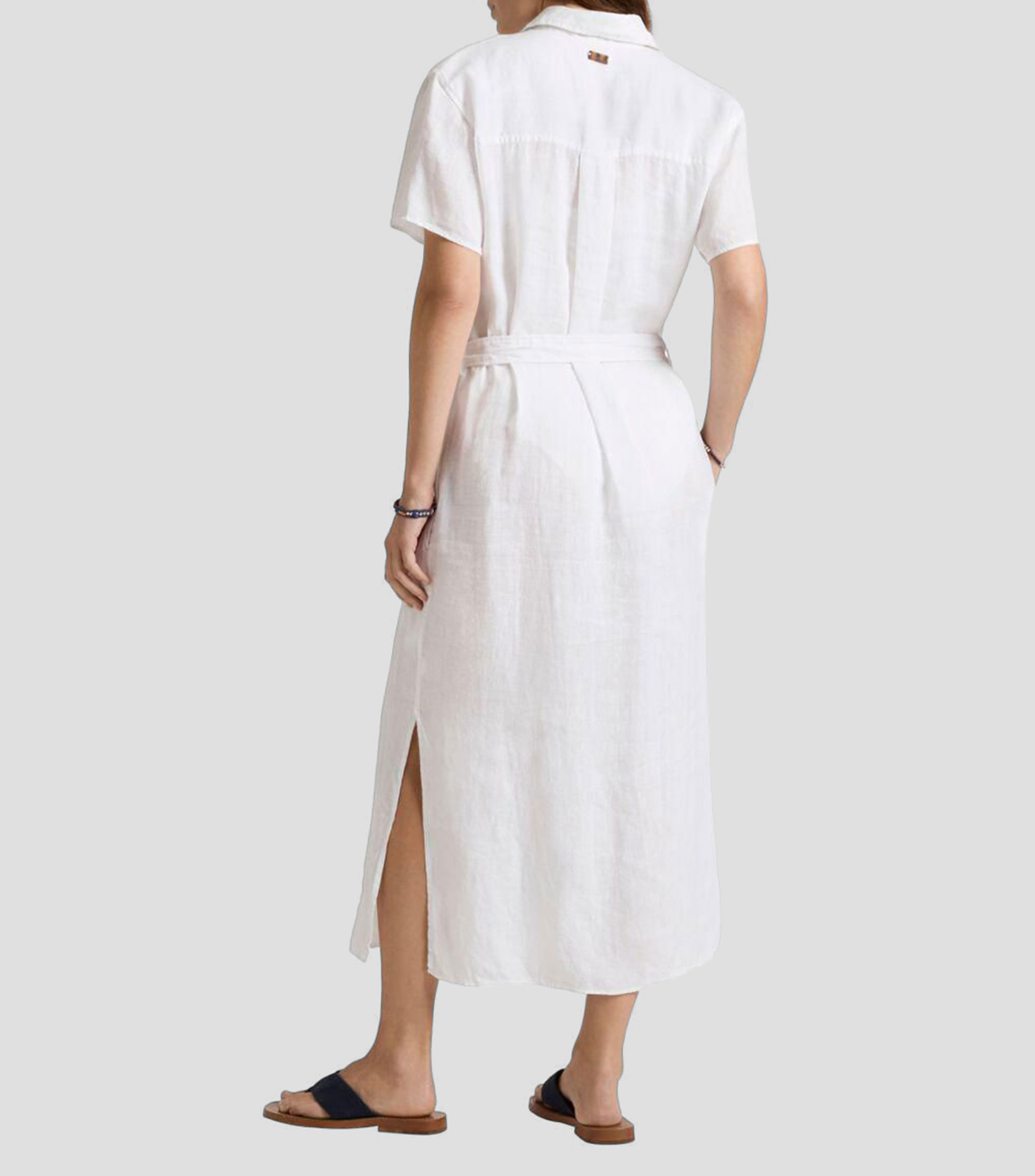 Vestido de playa largo liso Mujer