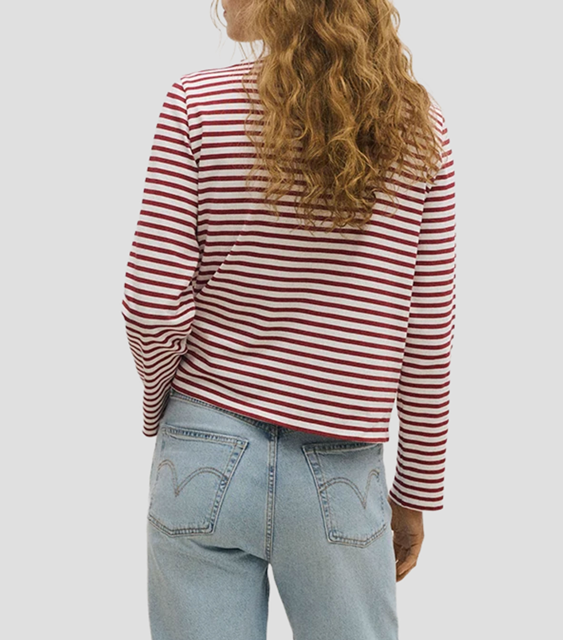 Sudadera con líneas Mujer