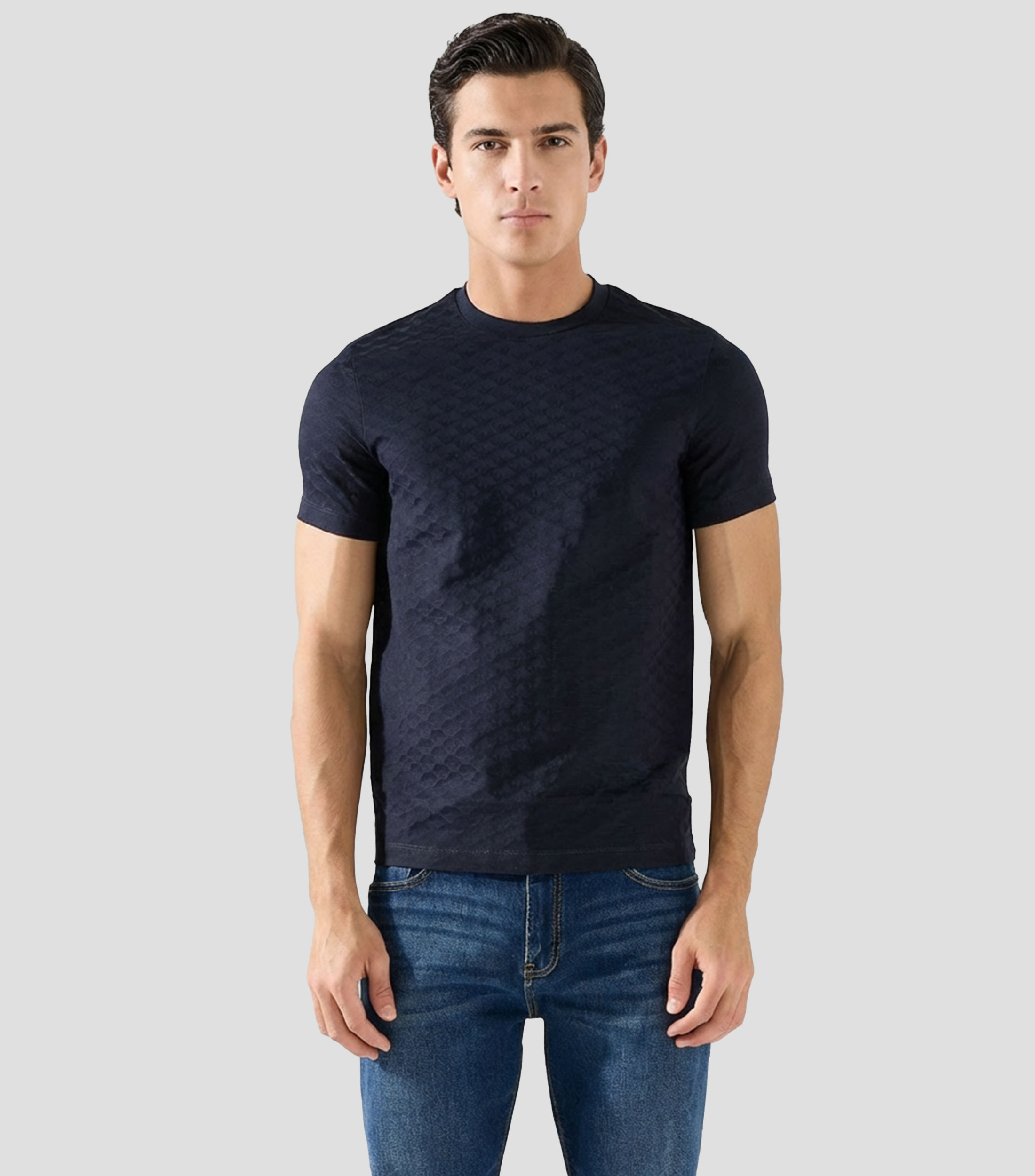 Playera cuello redondo manga corta monogram Hombre
