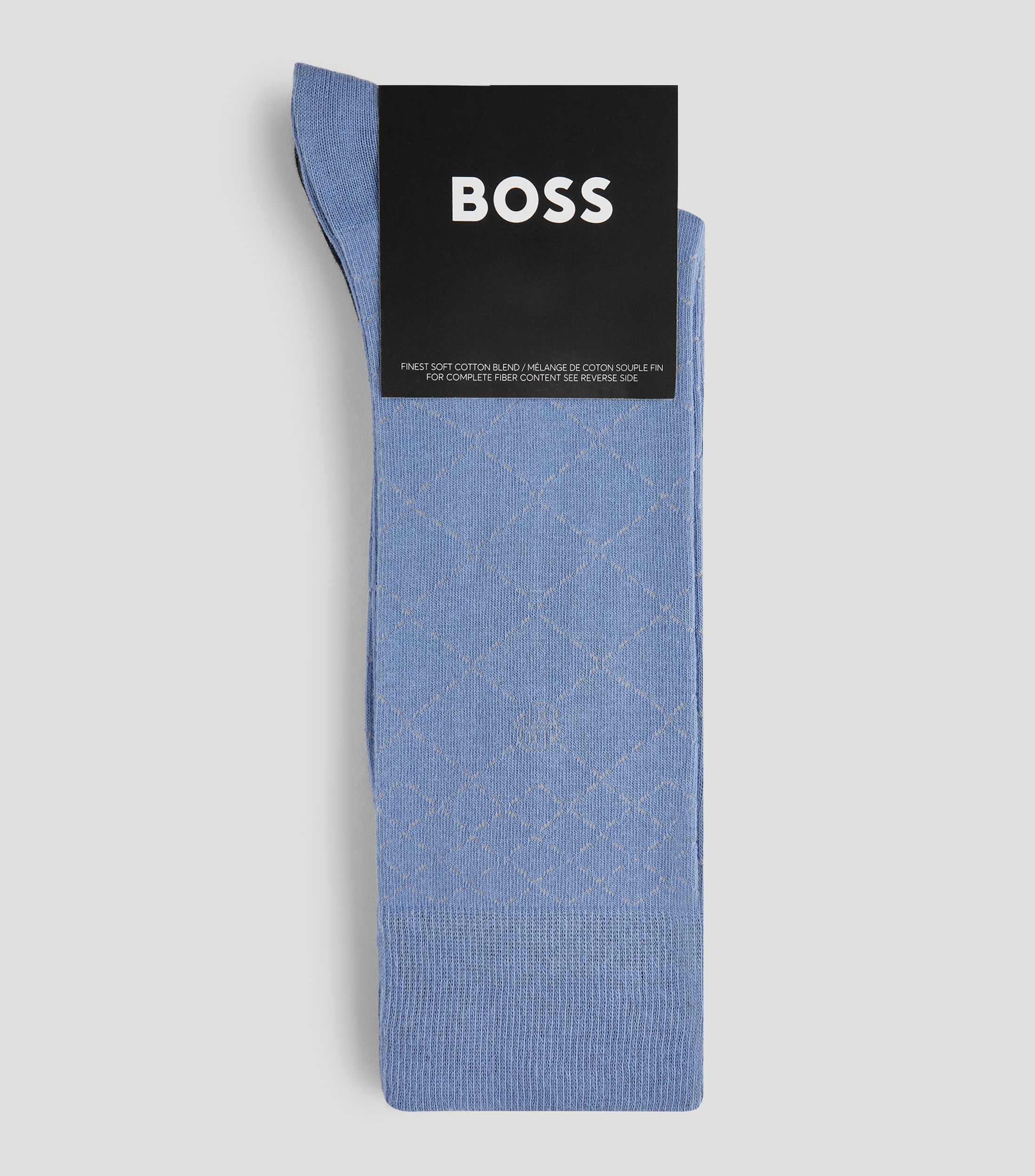 Set de dos pares de calcetines de algodón de largo normal Hombre