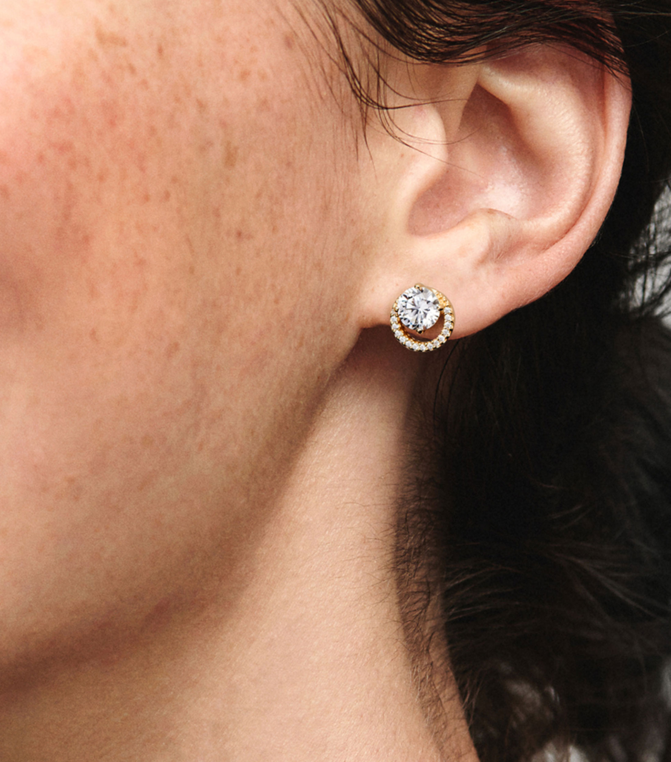 Aretes Plata .925 con Zirconias Mujer