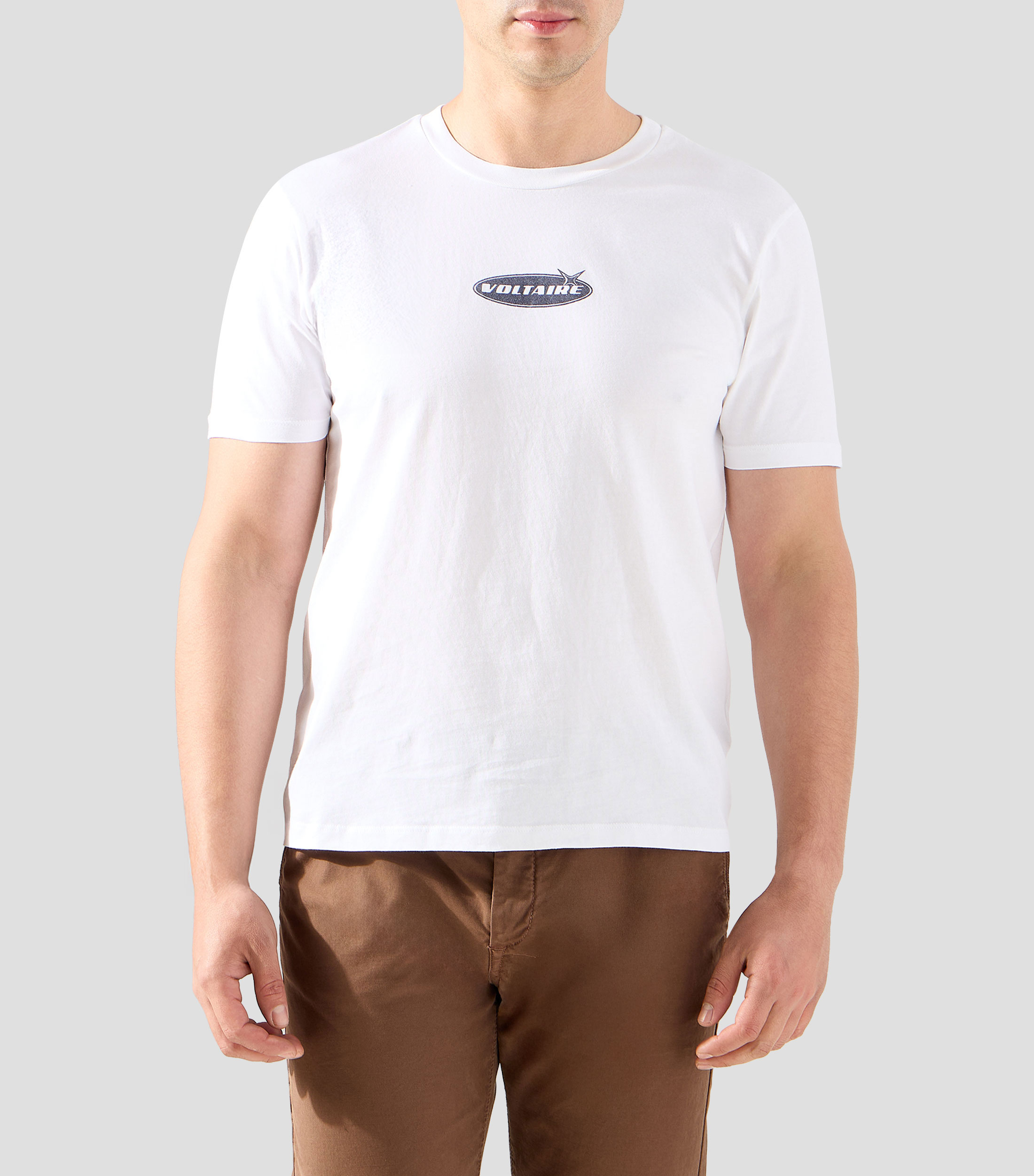 Playera cuello redondo manga corta estampada Hombre