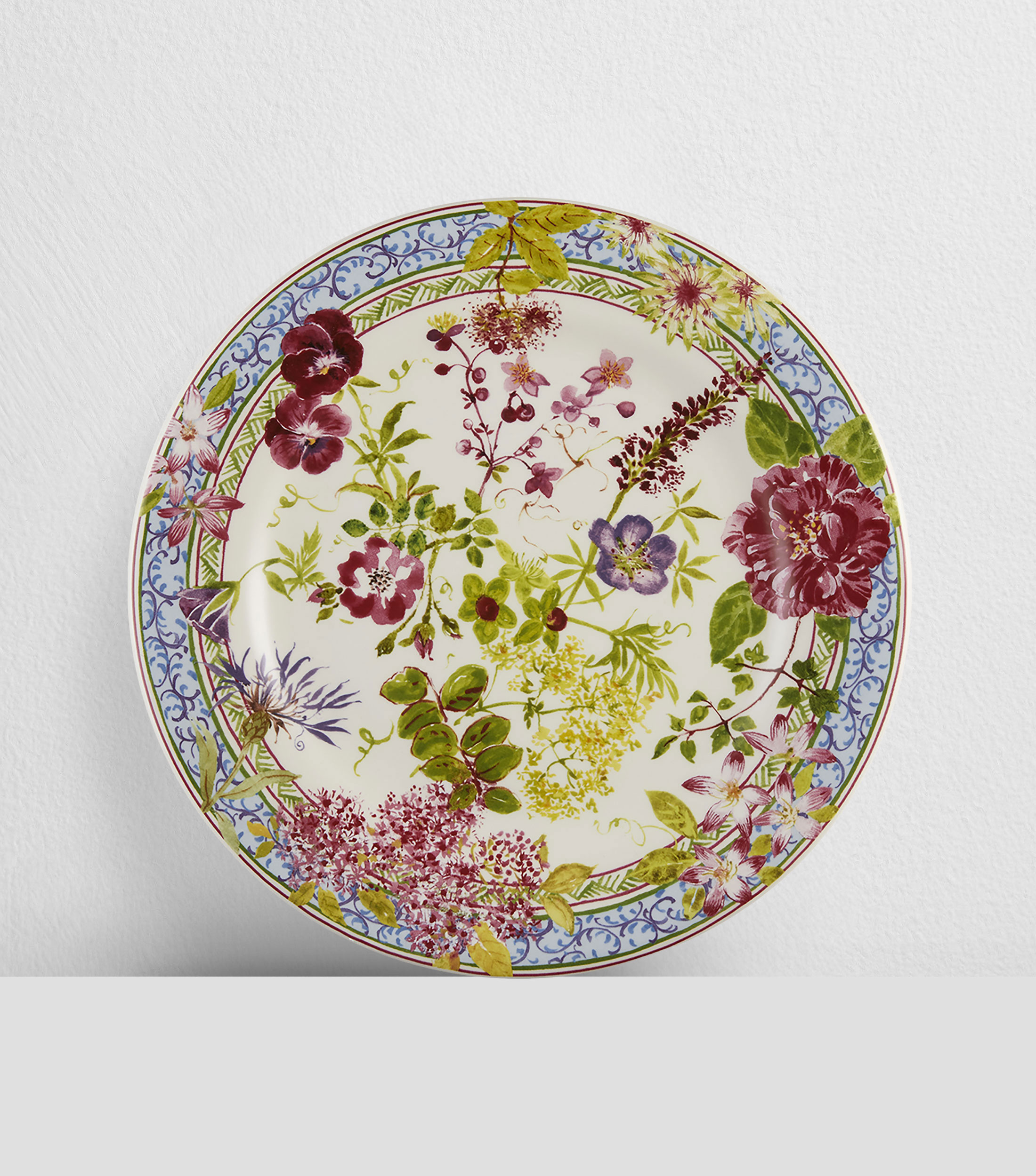 Set 4 platos para postre Millefleurs pintado