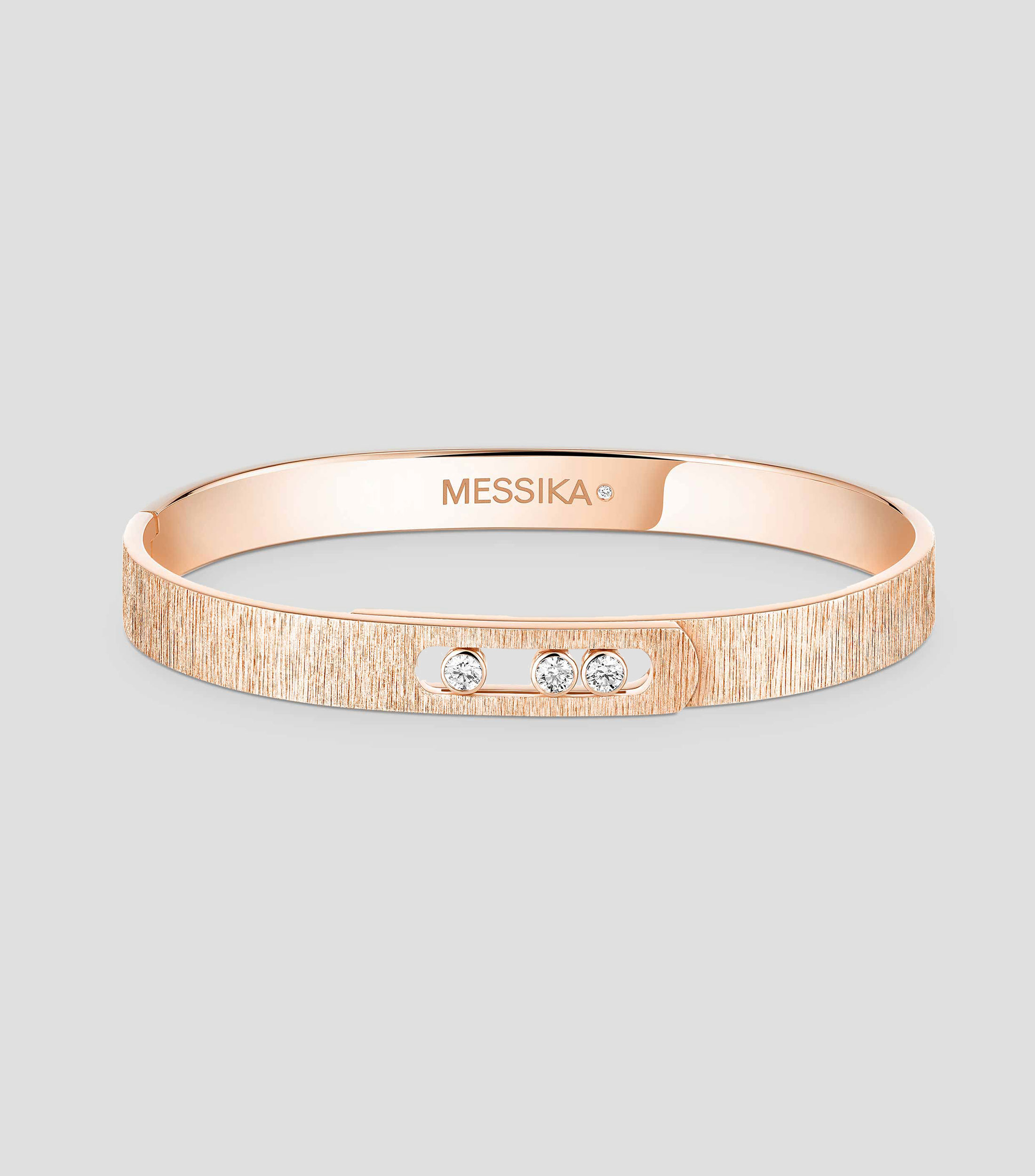 Brazalete en oro rosa de 18 kilates con diamantes Move Noa Unisex
