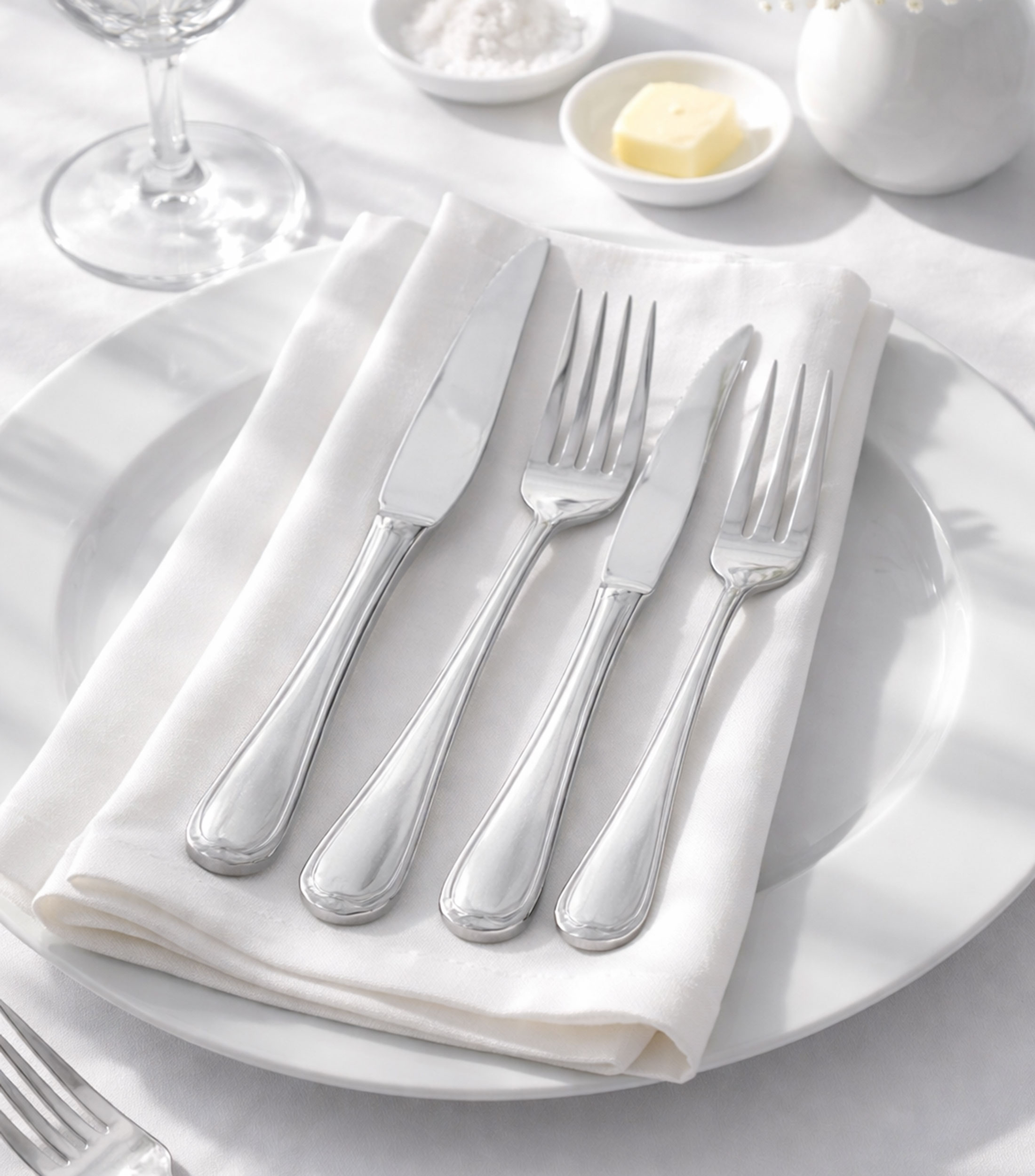 Set de Cubiertos 26 Piezas Chuleteros Baguette en Acero Inoxidable