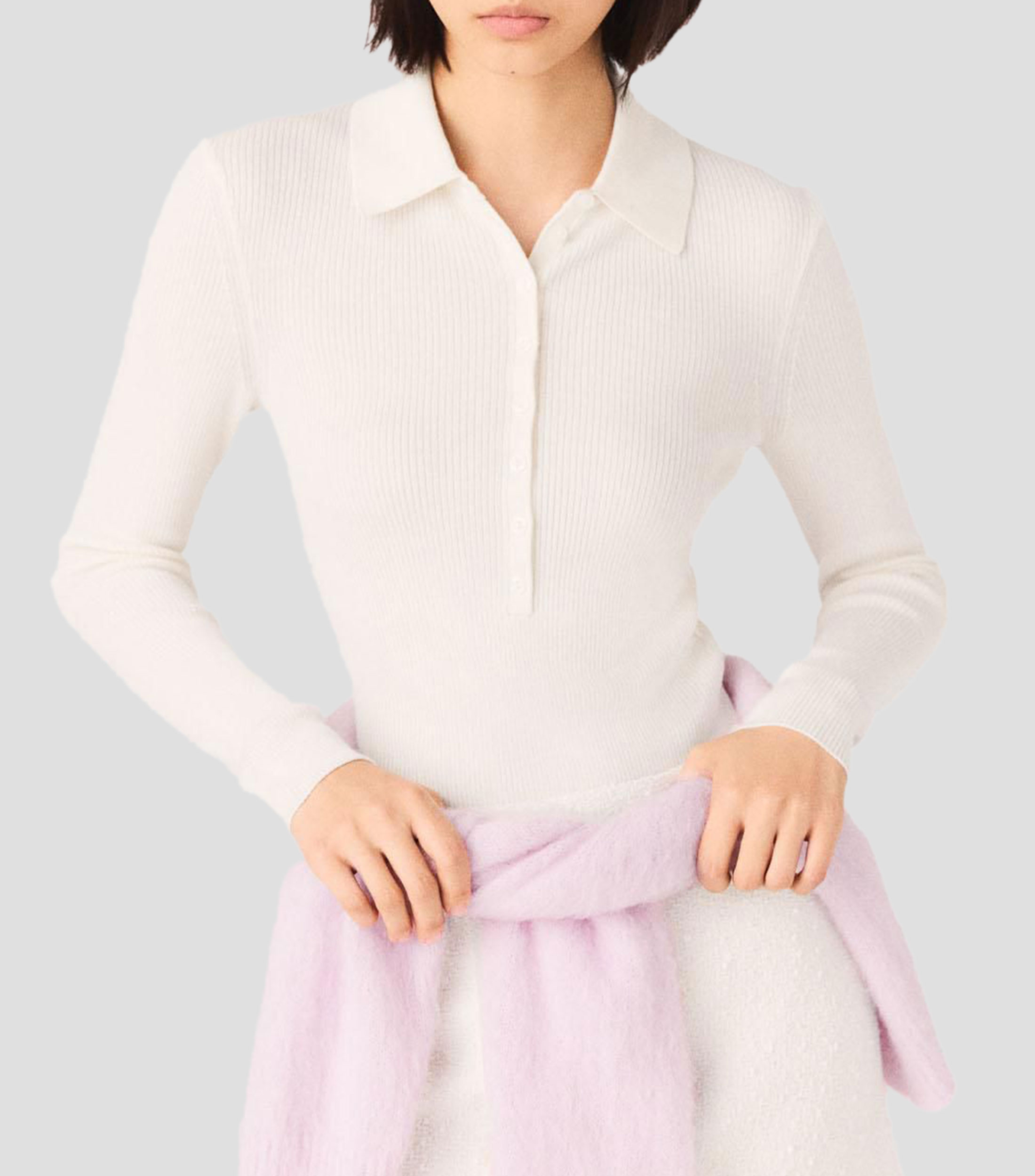 Suéter cuello polo Mujer