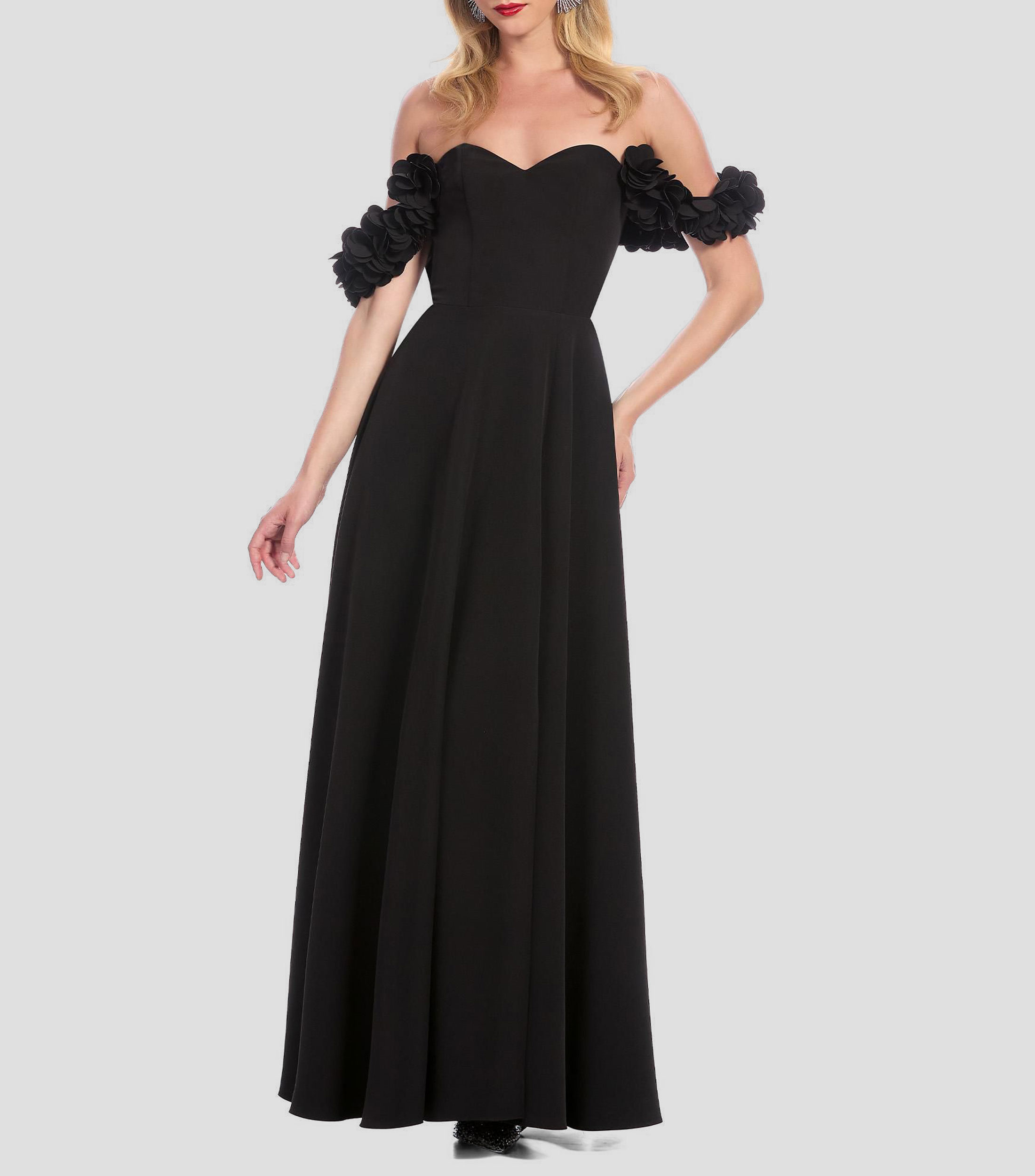 Vestido de fiesta largo liso Mujer