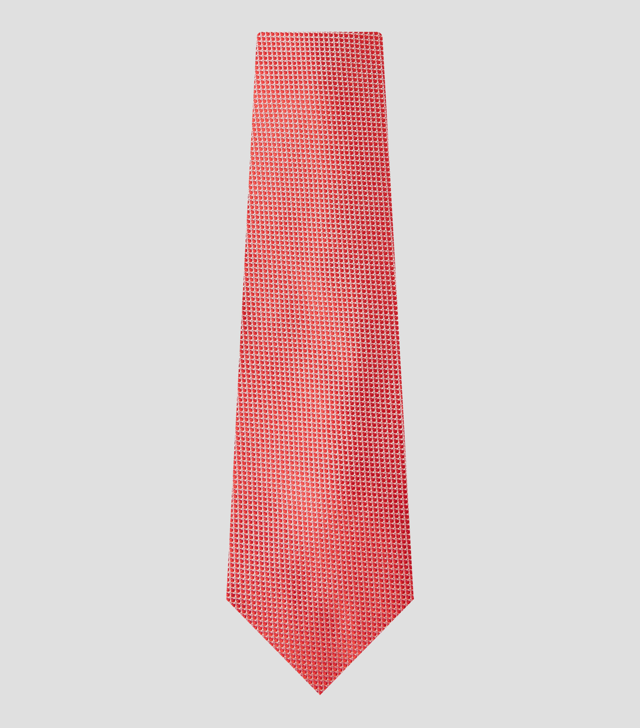 Corbata ancha en seda rojo estampada