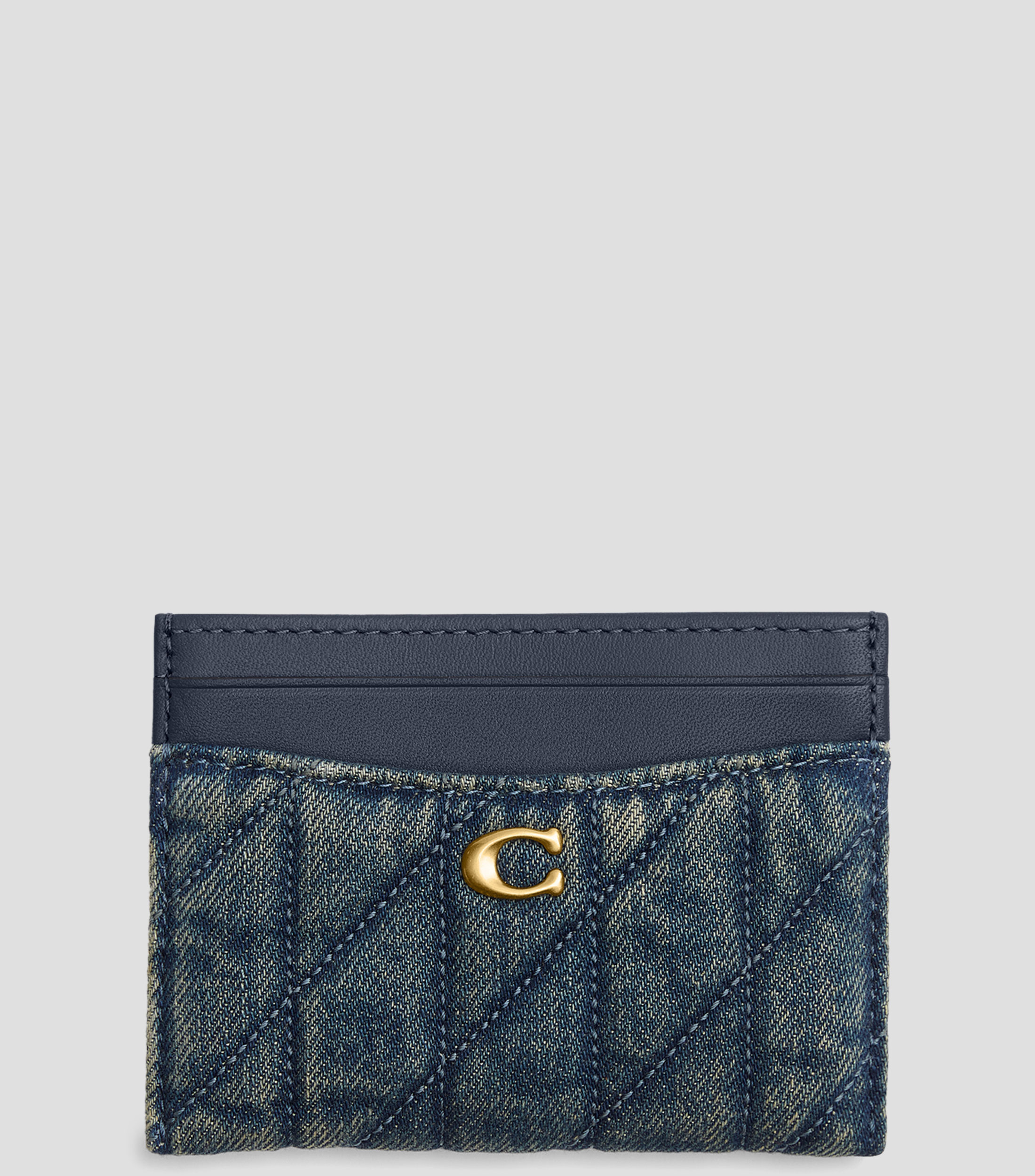 Tarjetero en piel con logotipo Mujer