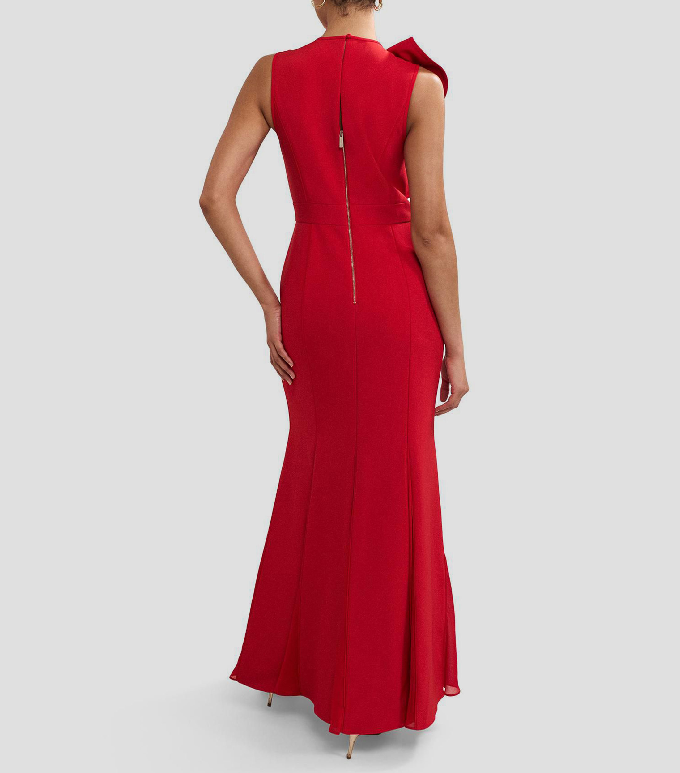 Vestido maxi liso Tyra Ruffle Mujer